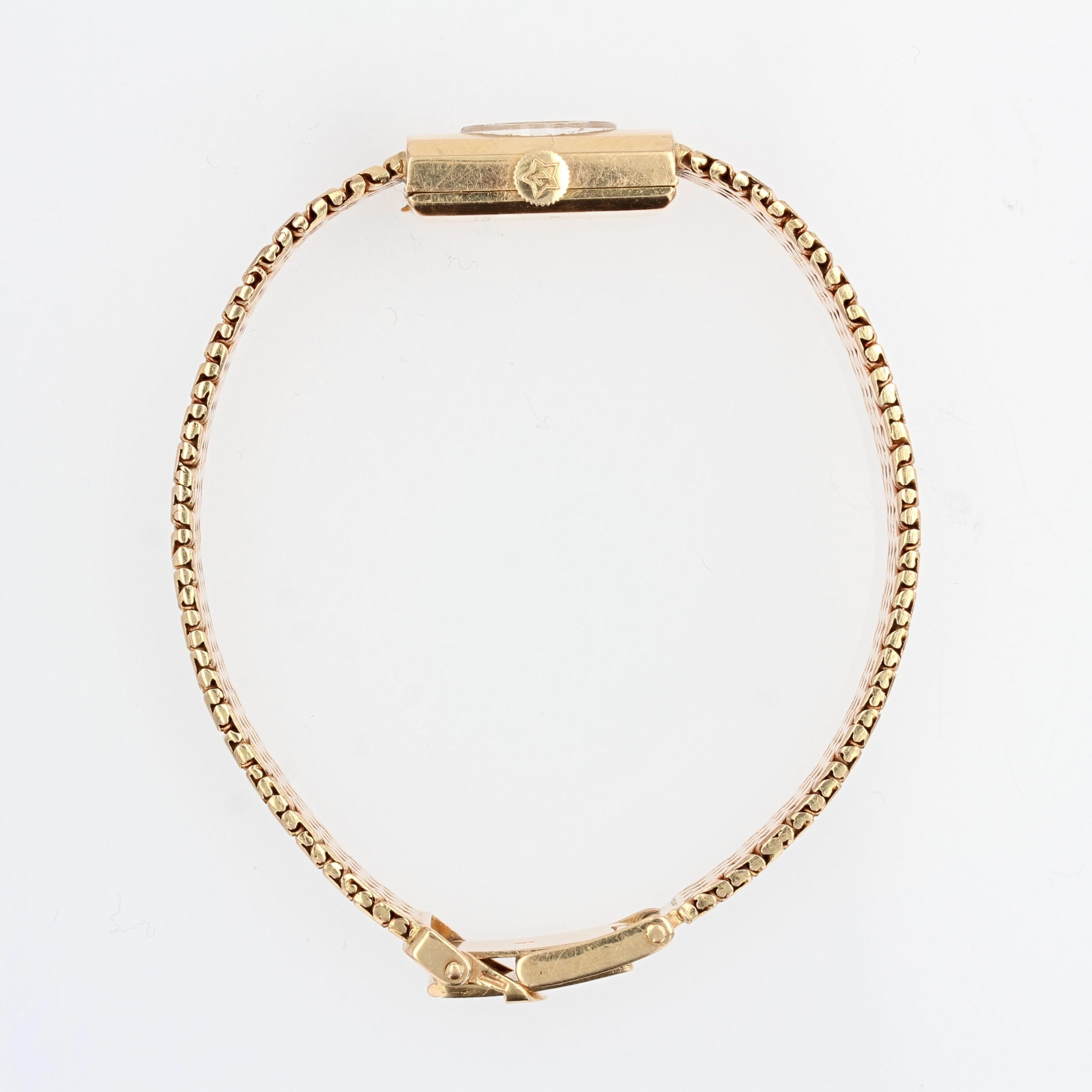 Montre Zenith franaise en or rose 18 carats pour femmes, annes 1960 en vente 6
