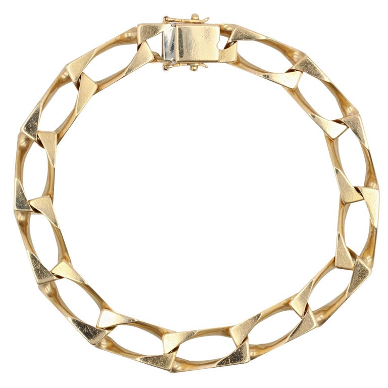 SMALL 18 MM GOURMETTE TRIOMPHE ADJUSTABLE BELT IN BRONZE BROWN LEATHER GOLD HARDWARE