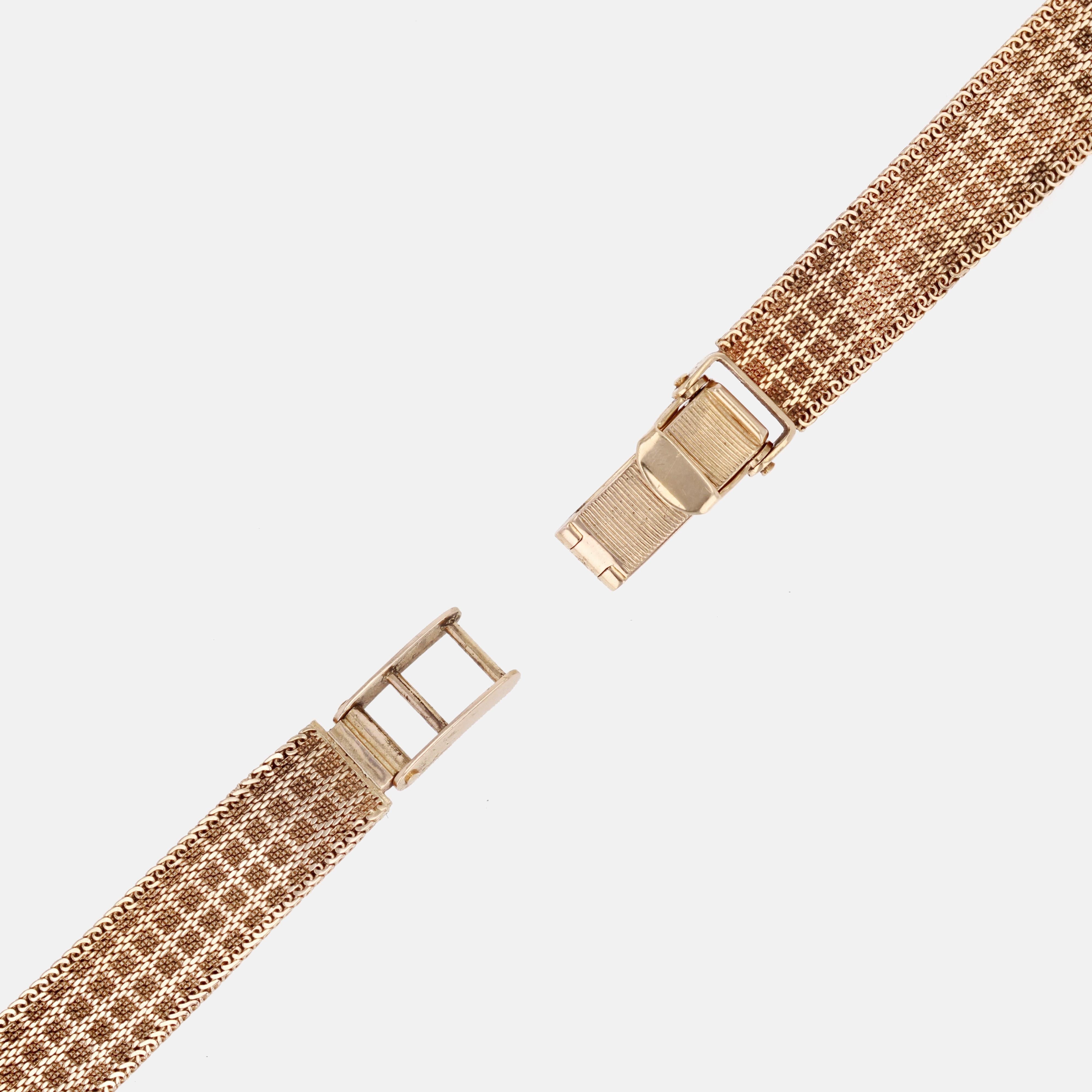 French 1960s 18 Karat Yellow Gold Omega Lady's Watch 6