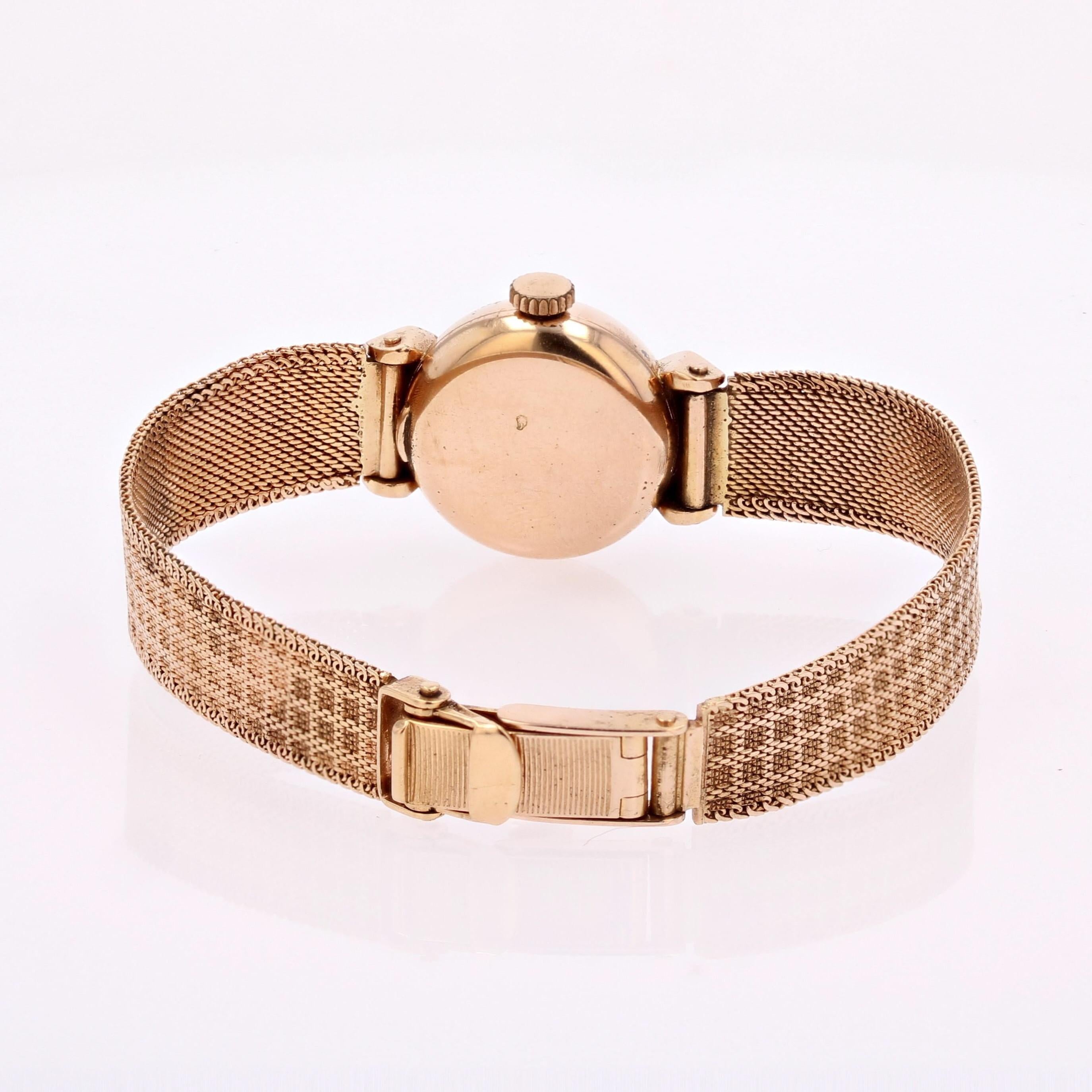 French 1960s 18 Karat Yellow Gold Omega Lady's Watch In Good Condition In Poitiers, FR