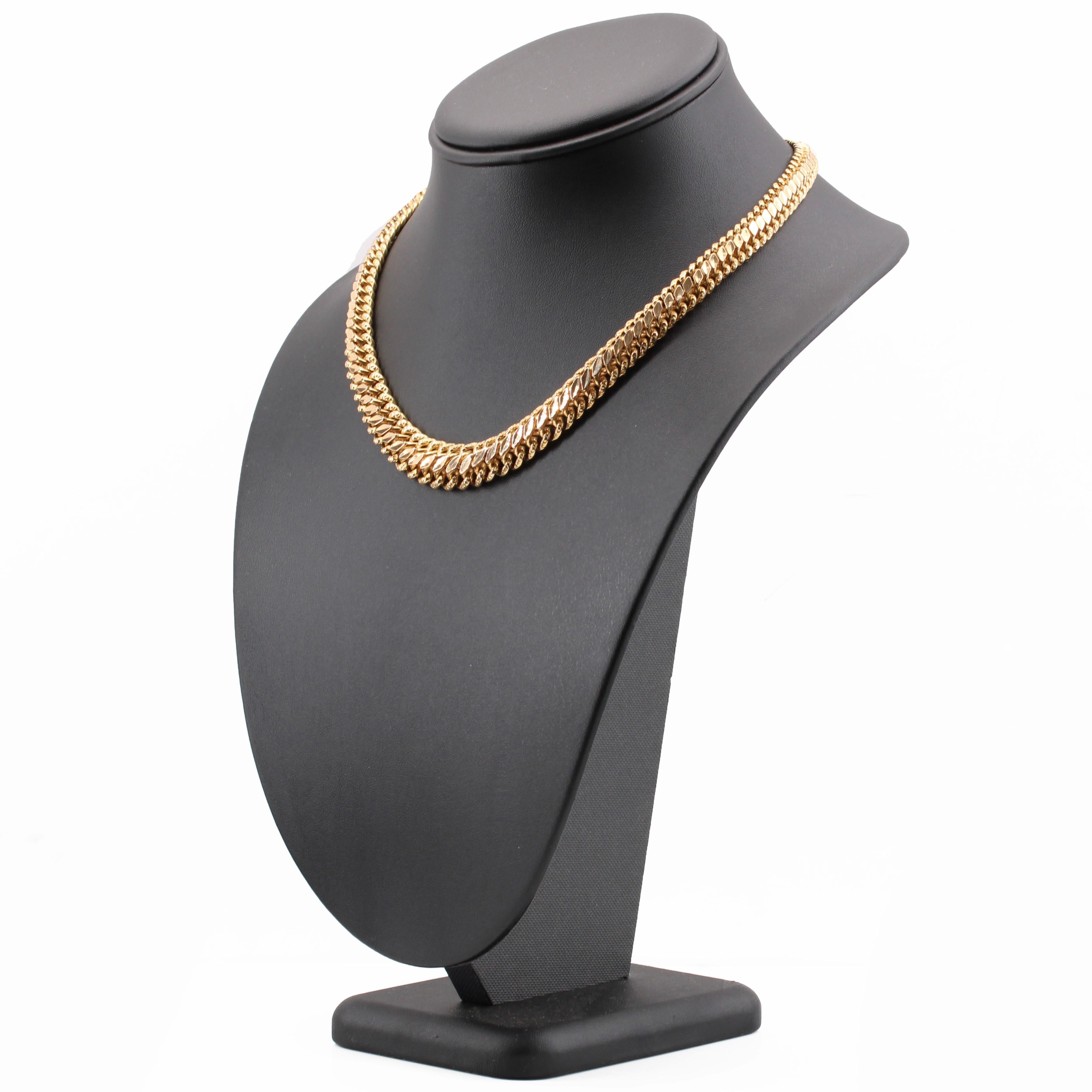 Retro-Krüge-Halskette aus 18 Karat Gelbgold mit Kurbeln, 1960er Jahre 4