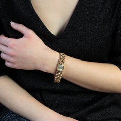 French 1960s 18 Karat Yellow Gold Retro Lady's Watch