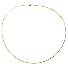 French 1960s 18 Karat Yellow Gold Torque Necklace