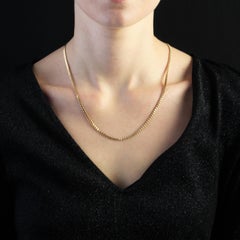 French 1960s 18 Karat Yellow Gold Y Mesh Chain