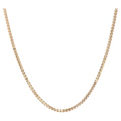 Retro French 1960s 18 Karat Yellow Gold Y Mesh Chain