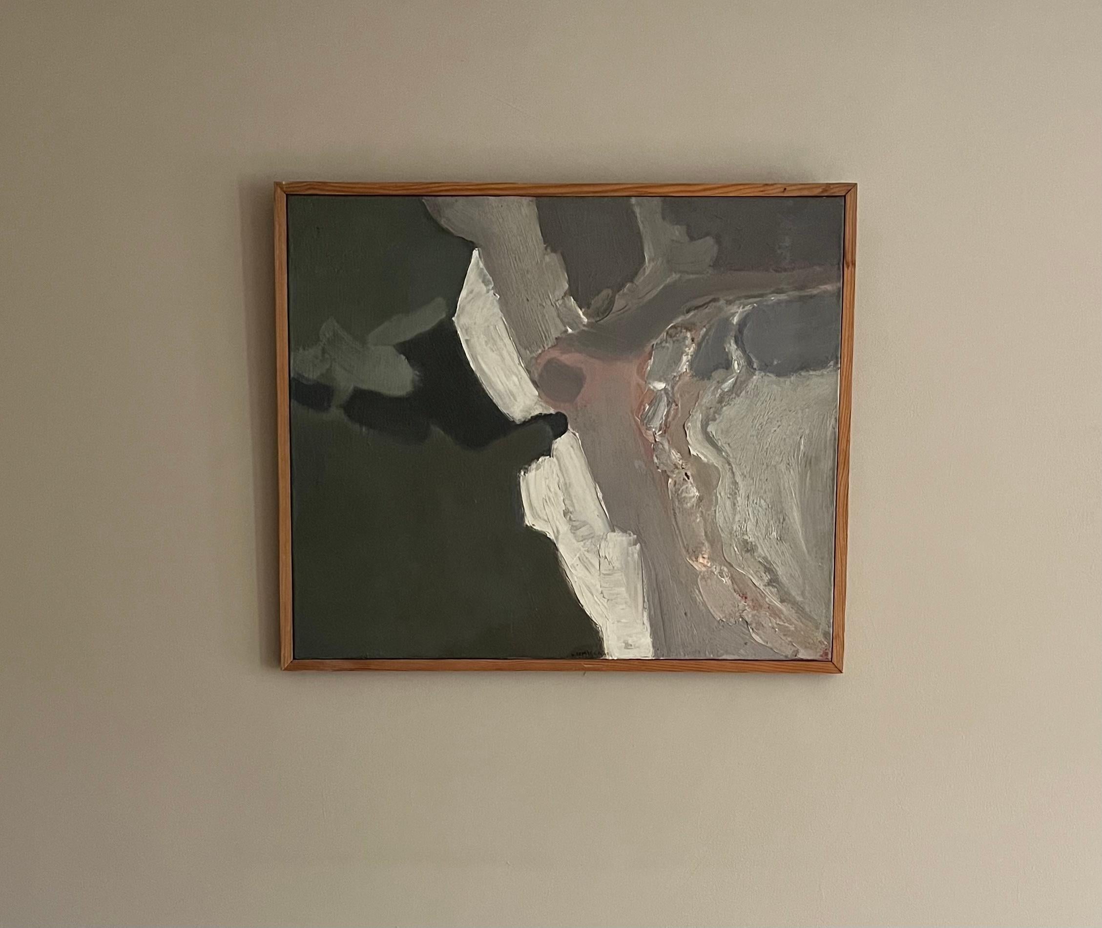 Mid-Century Modern French 1960’s abstract painting For Sale