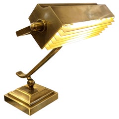 Lampada "da banchiere" in ottone francese degli anni '60