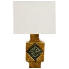 French 1960s Ceramic Glazed Table Lamp