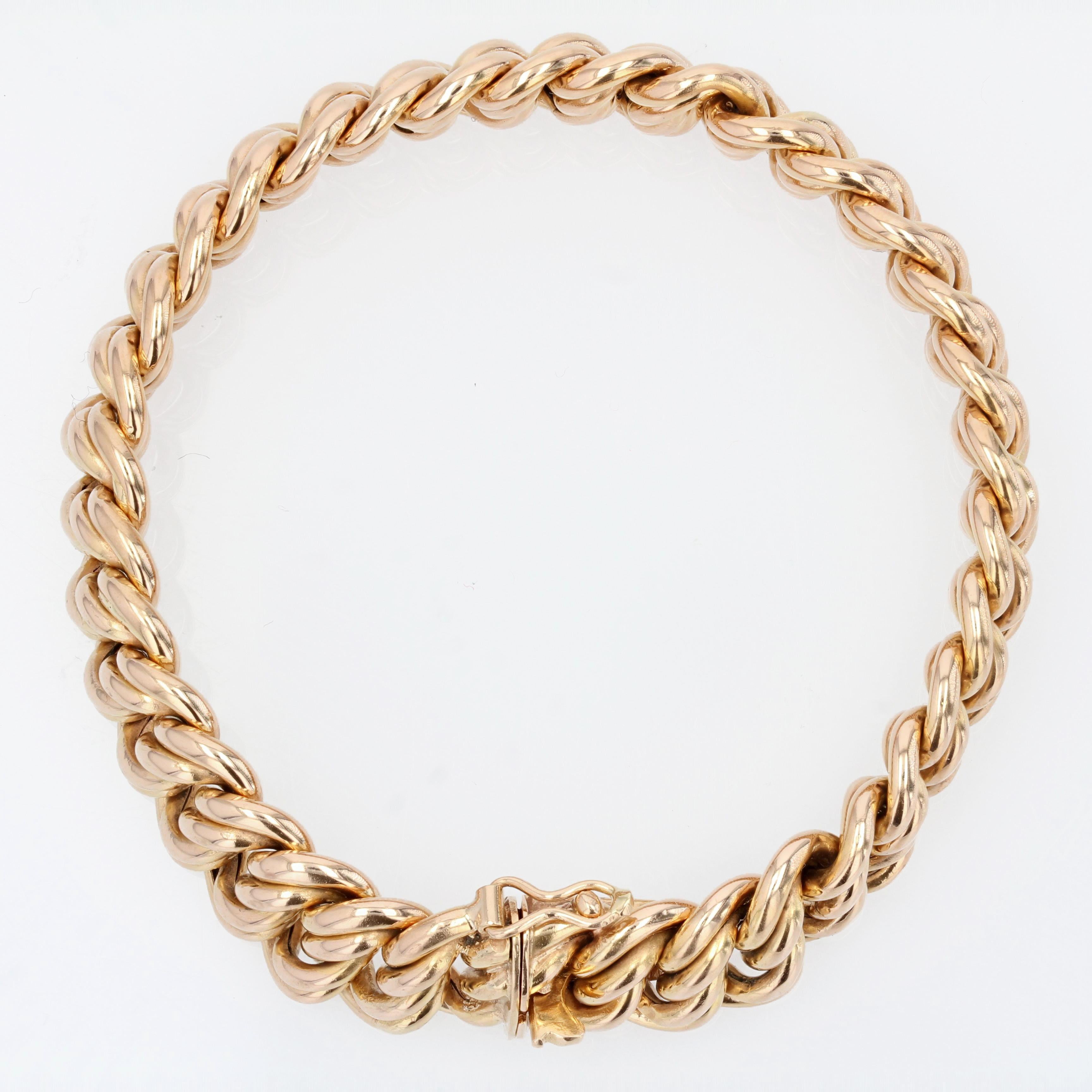 French, 1960s Curb Chain Antique Bracelet 4