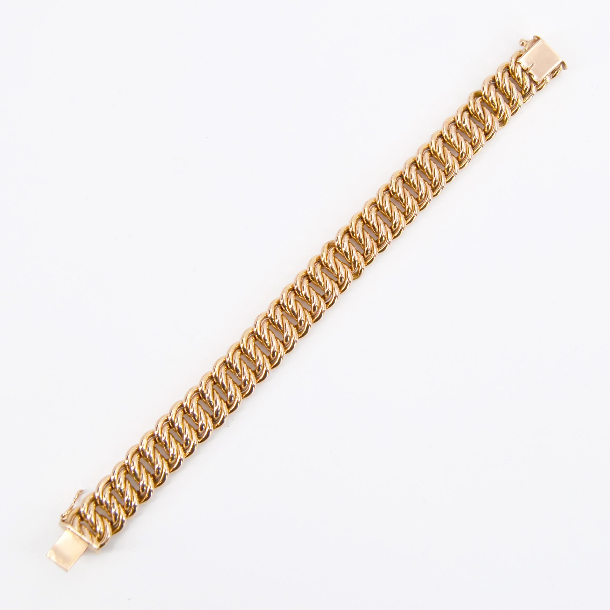 Retro French, 1960s Curb Chain Antique Bracelet