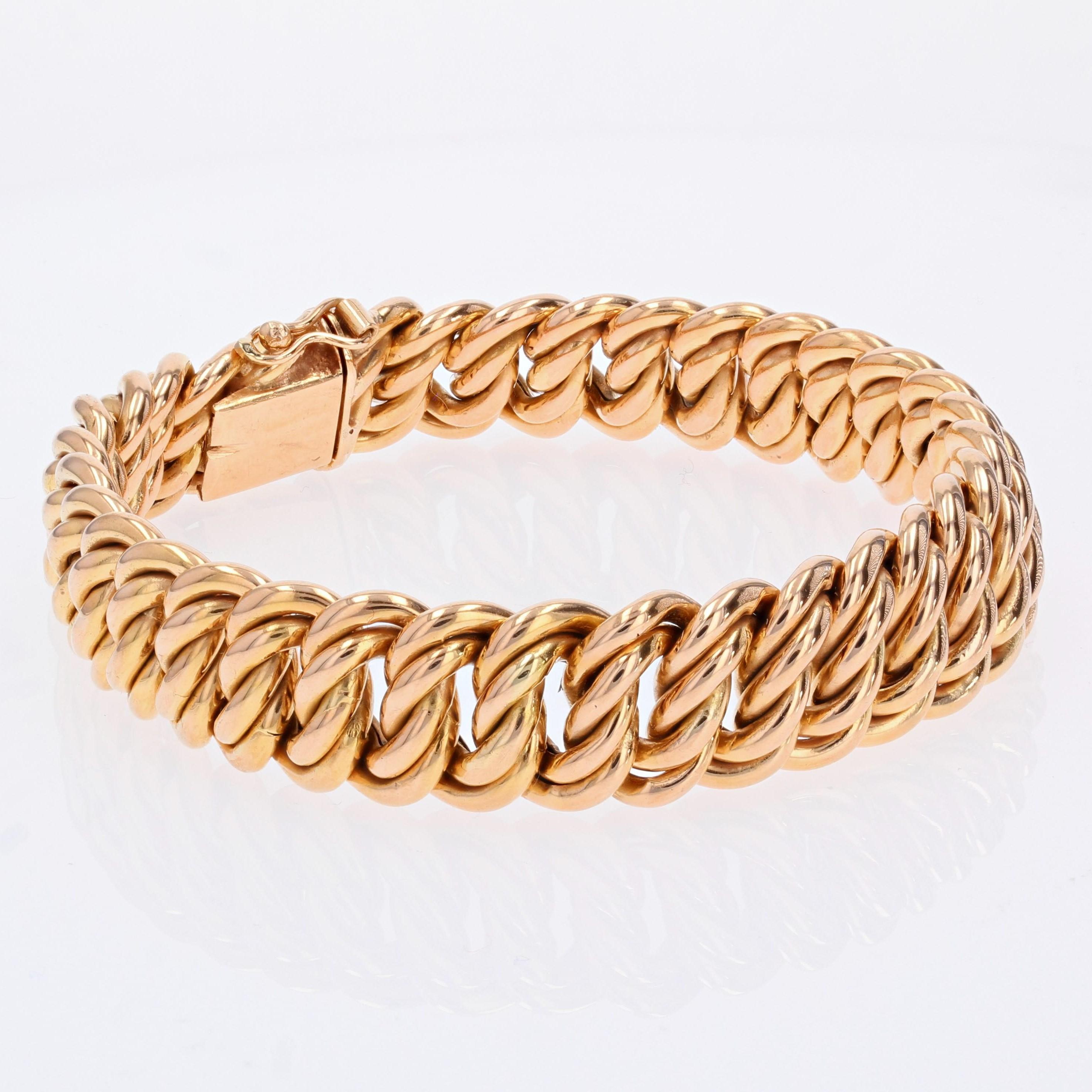 French, 1960s Curb Chain Antique Bracelet 1