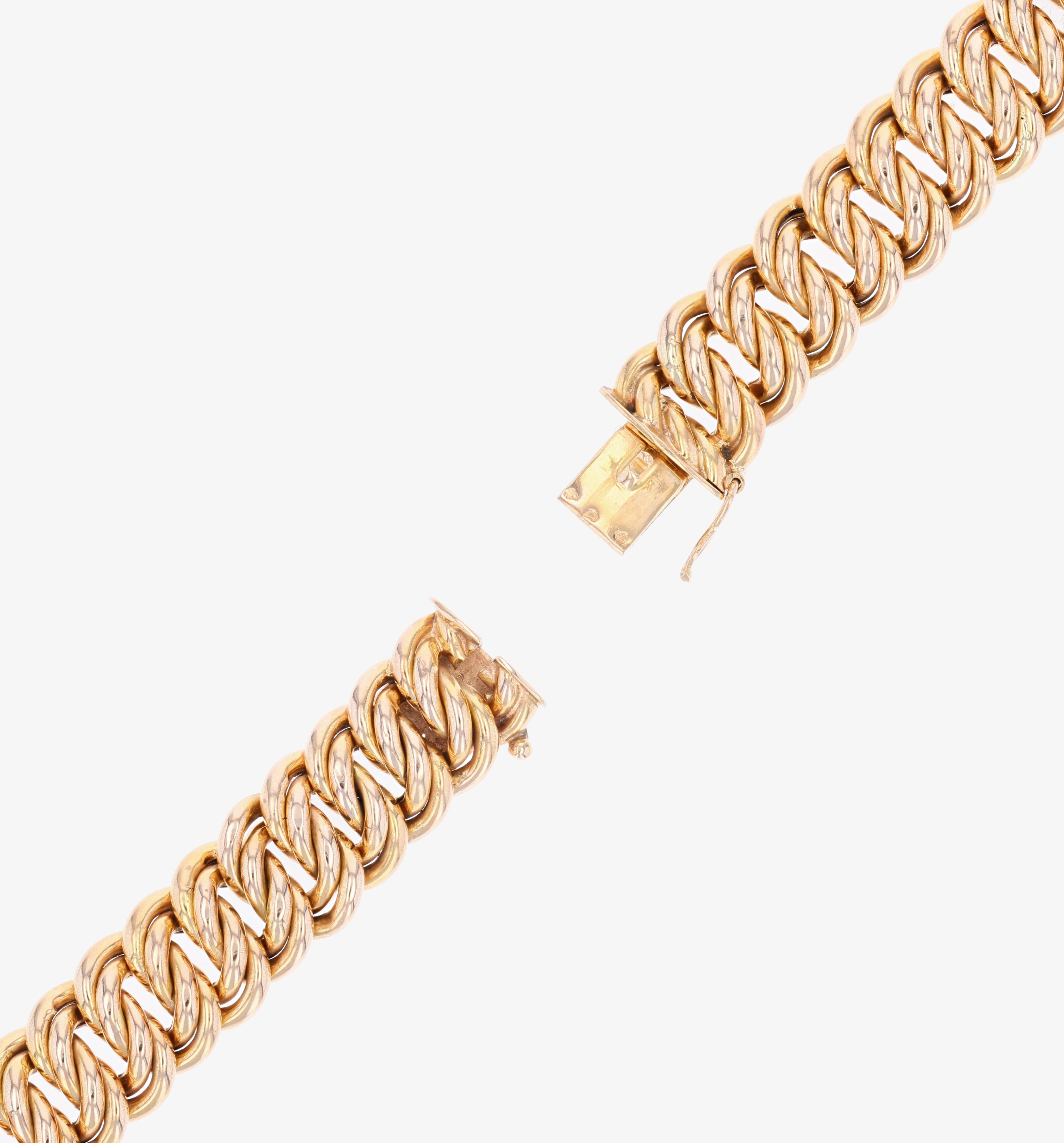 French, 1960s Curb Chain Antique Bracelet 2