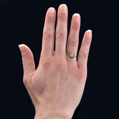 French 1960s Diamond 18 Karat White Gold Solitaire Ring