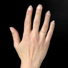 French 1960s Diamond 18 Karat Yellow Gold Eternity Wedding Ring