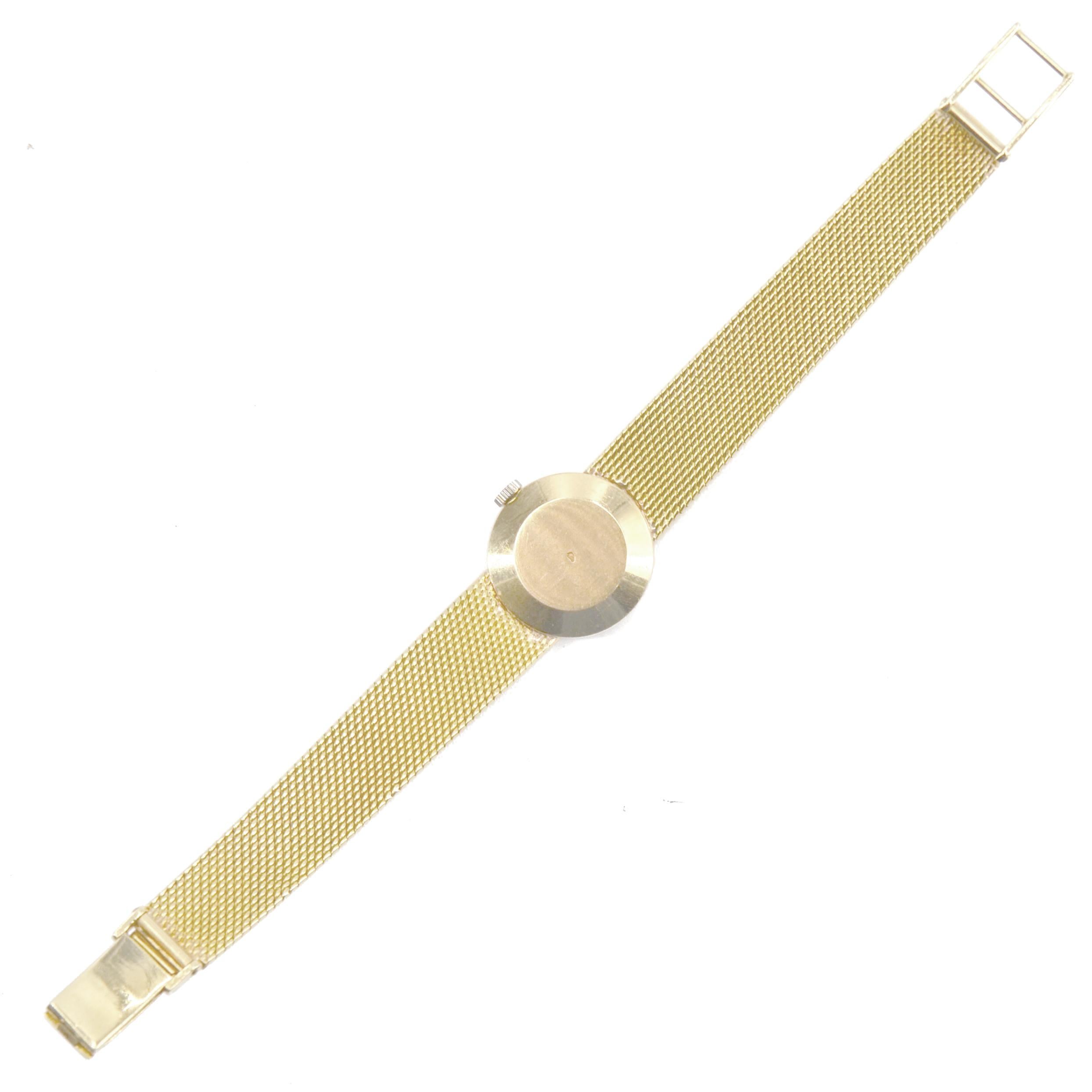 French 1960s Diamonds 18 Karat Yellow Gold Eviana Women Watch For Sale 3