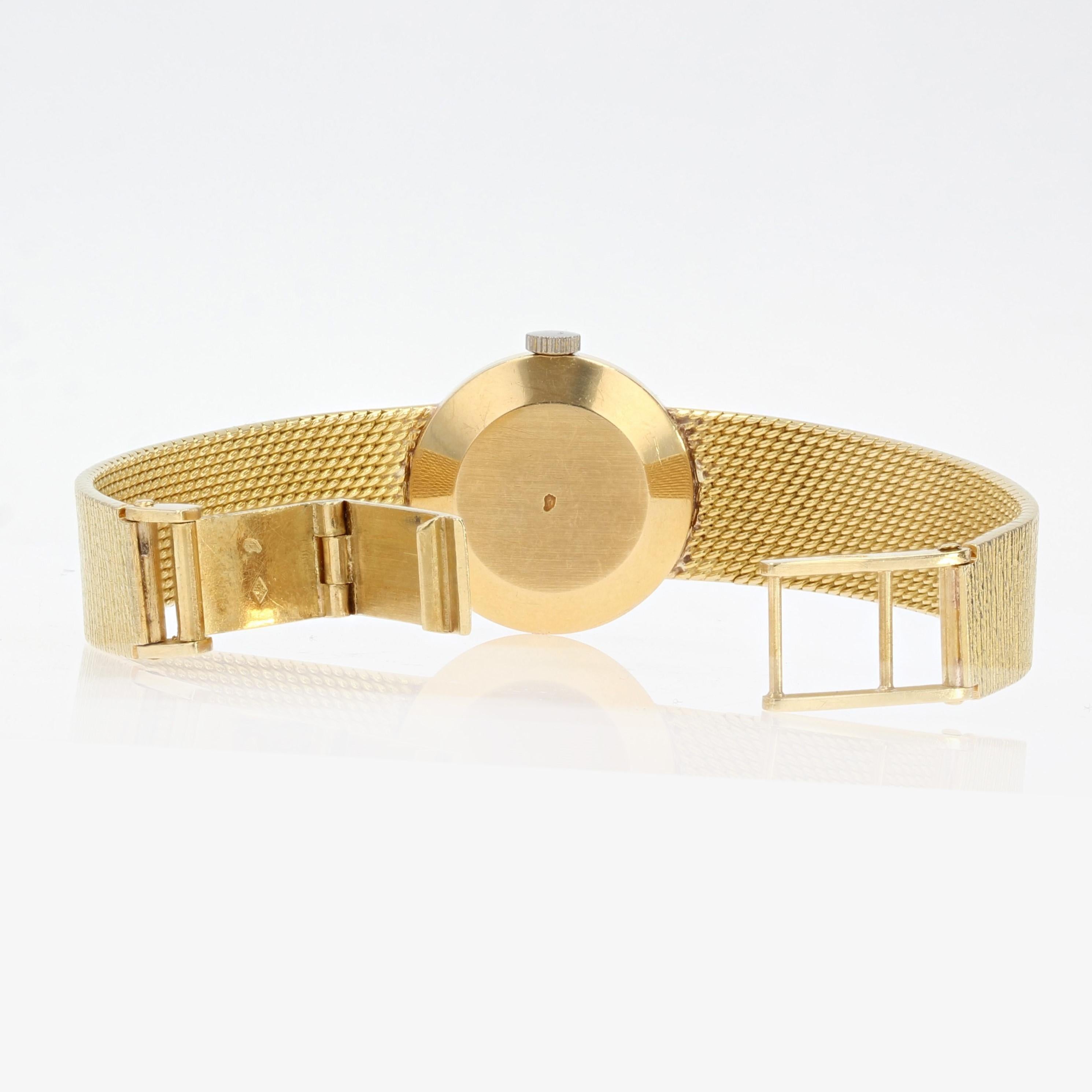 French 1960s Diamonds 18 Karat Yellow Gold Eviana Women Watch In Good Condition For Sale In Poitiers, FR