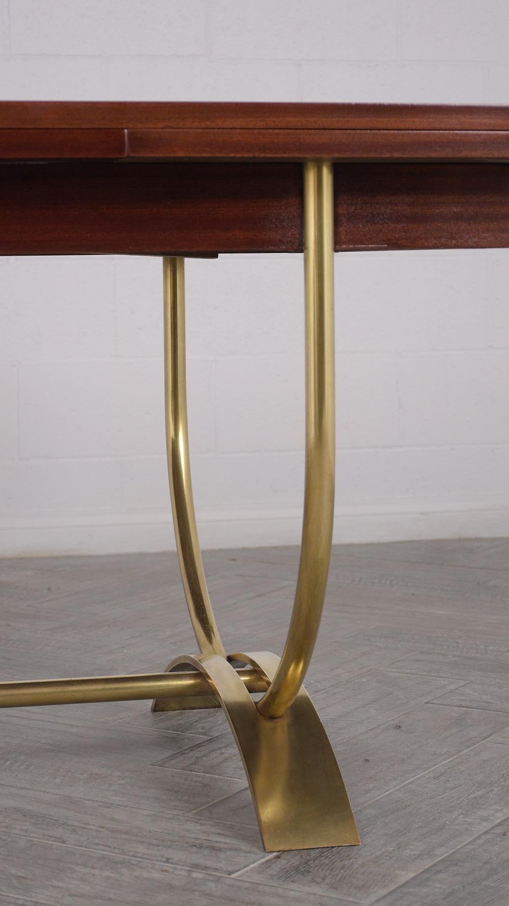Brass Vintage 1960's French Modern Dining Table