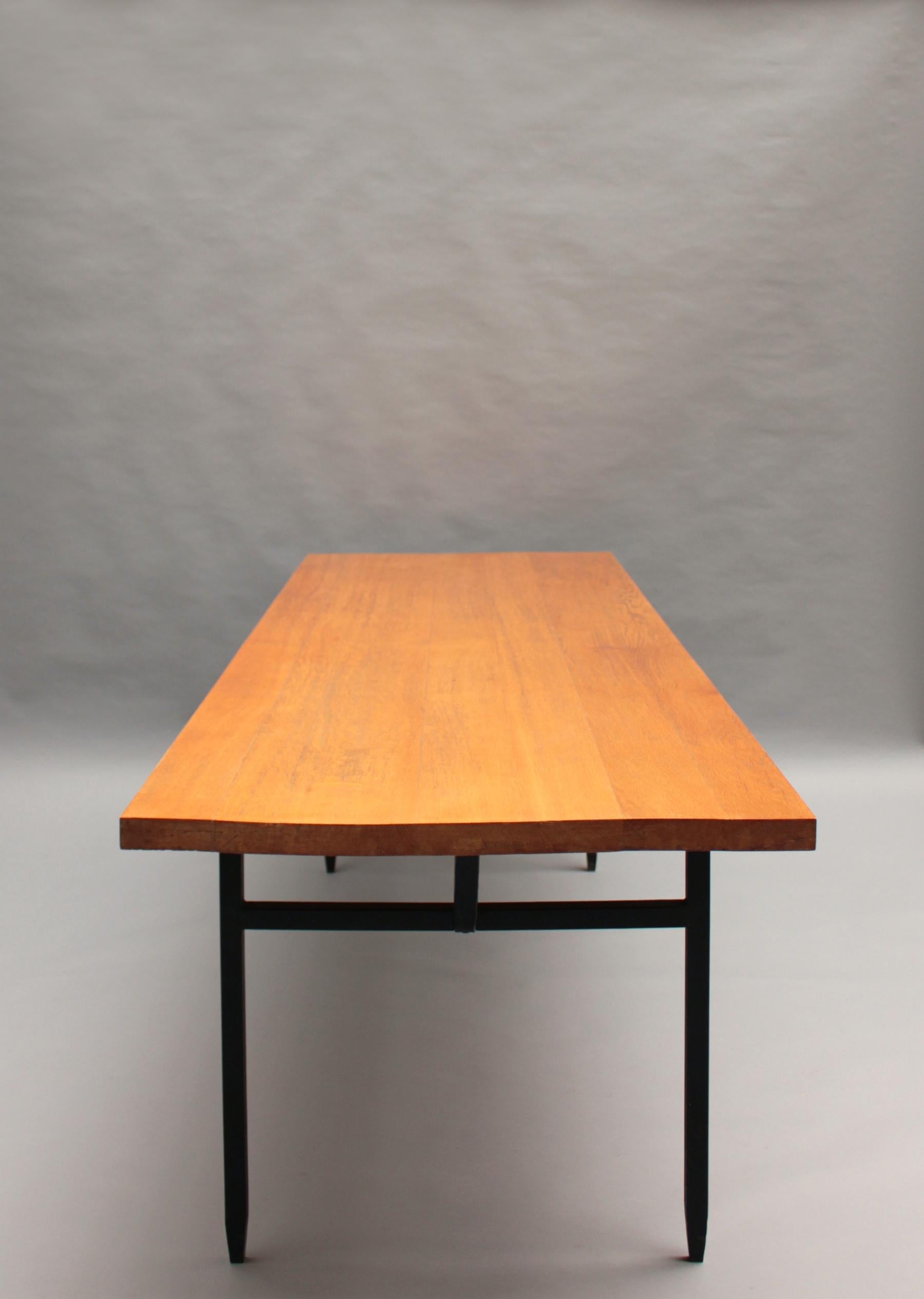 Mid-20th Century French 1960s Dining Table by Jean Touret & the Artisans of Marolles For Sale