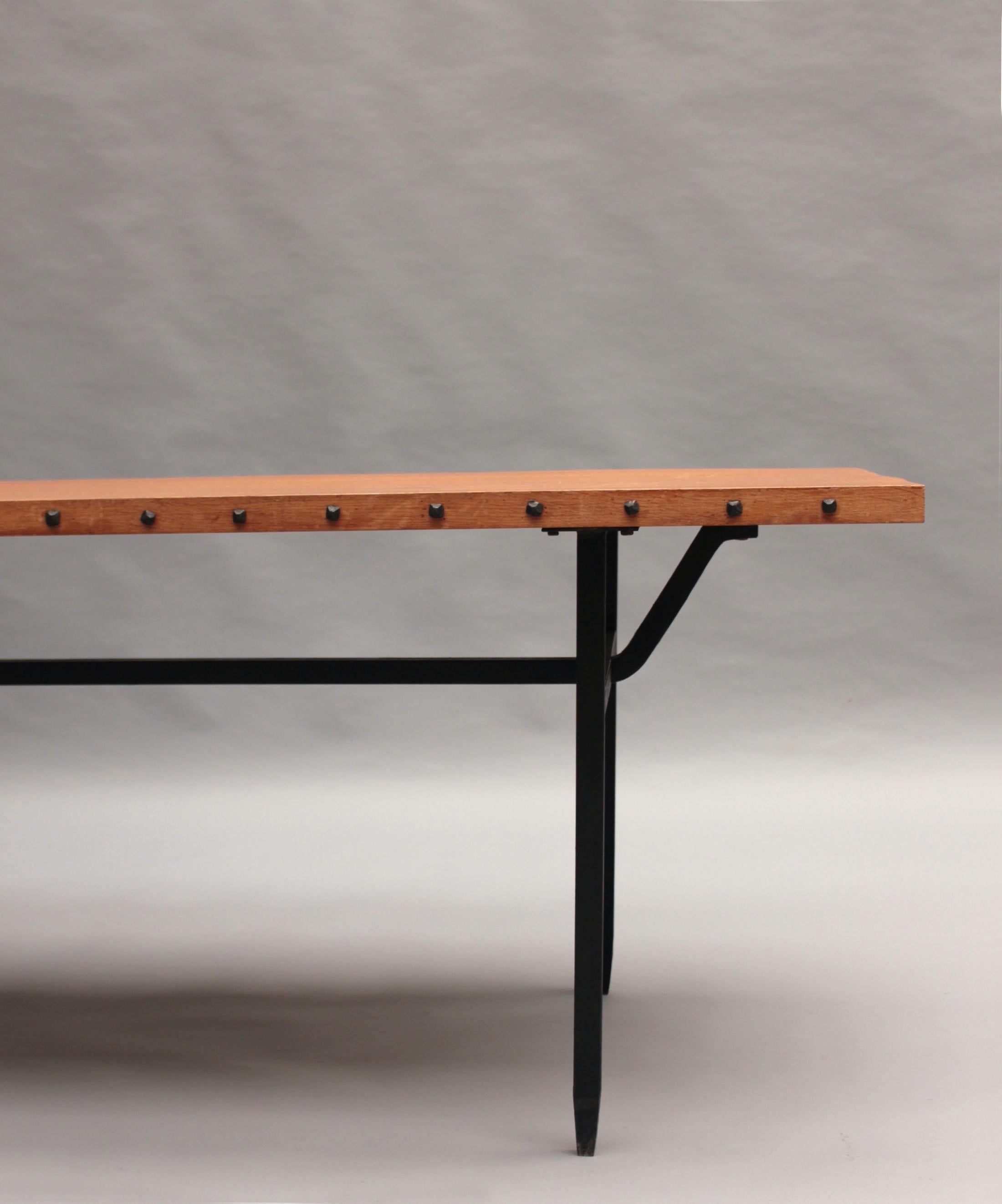 French 1960s Dining Table by Jean Touret & the Artisans of Marolles For Sale 3