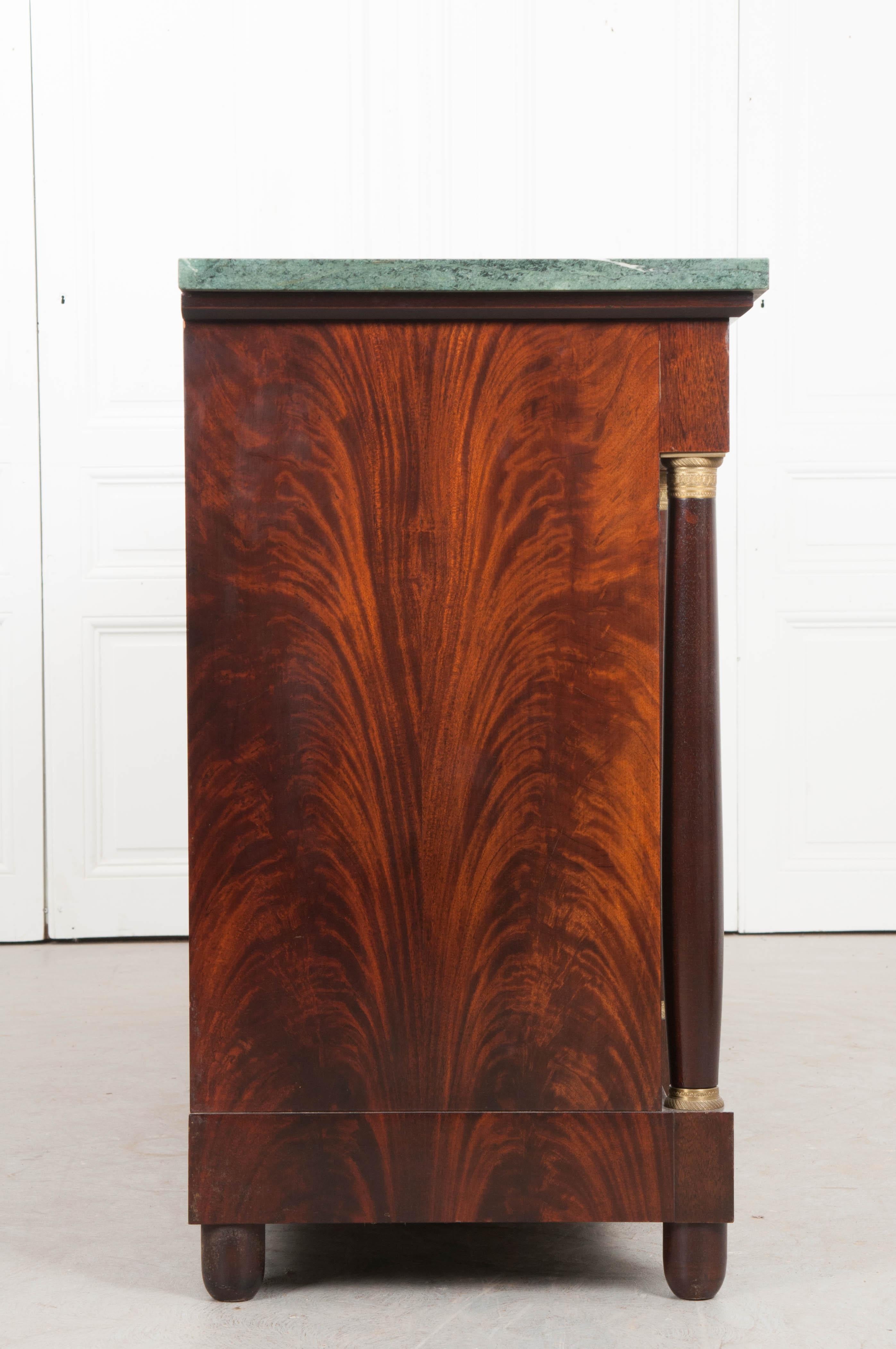 French 1960s Empire Style Mahogany Enfilade with Marble Top 2
