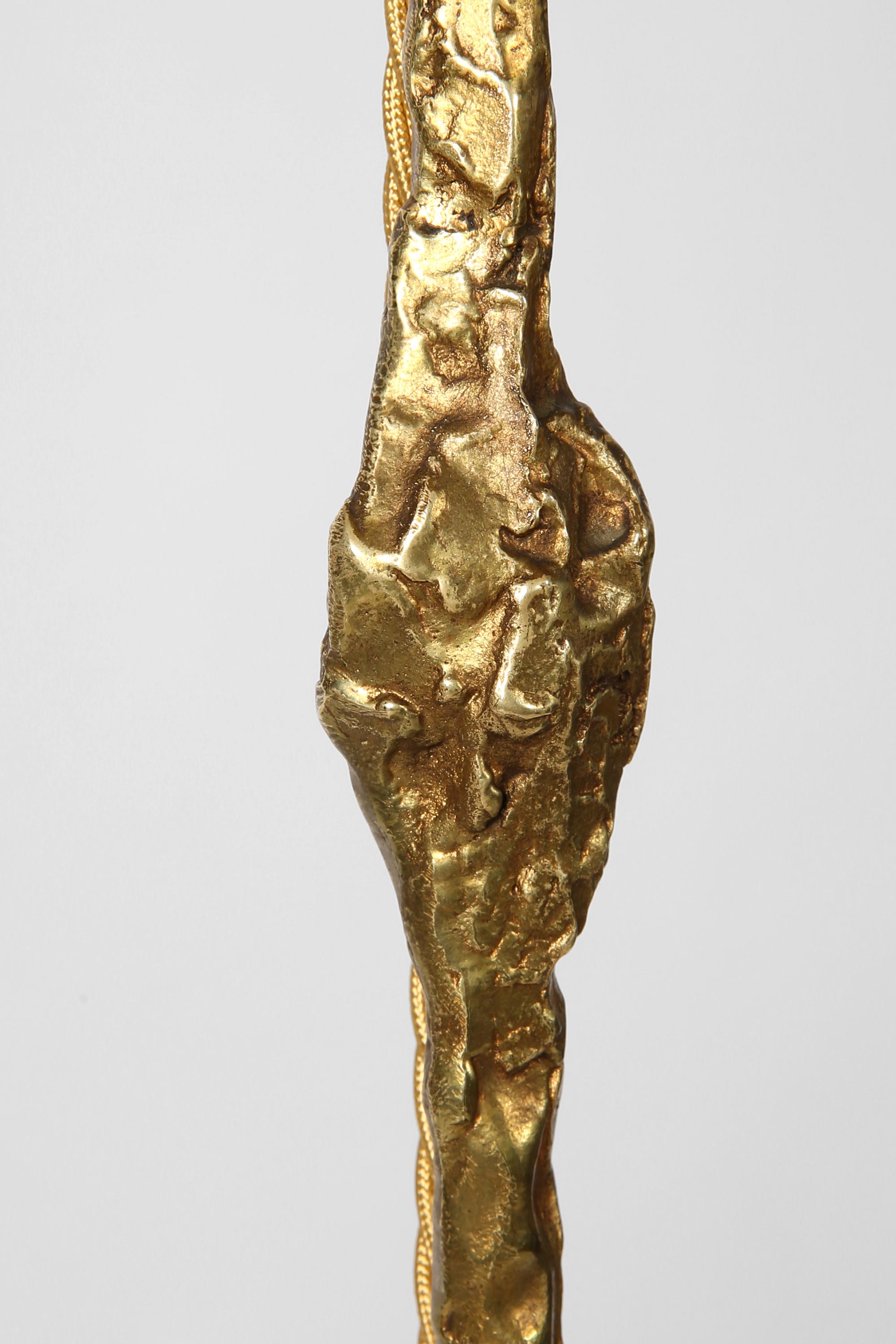 Lampe de table en bronze de style Giacometti des années 1960 en vente 4