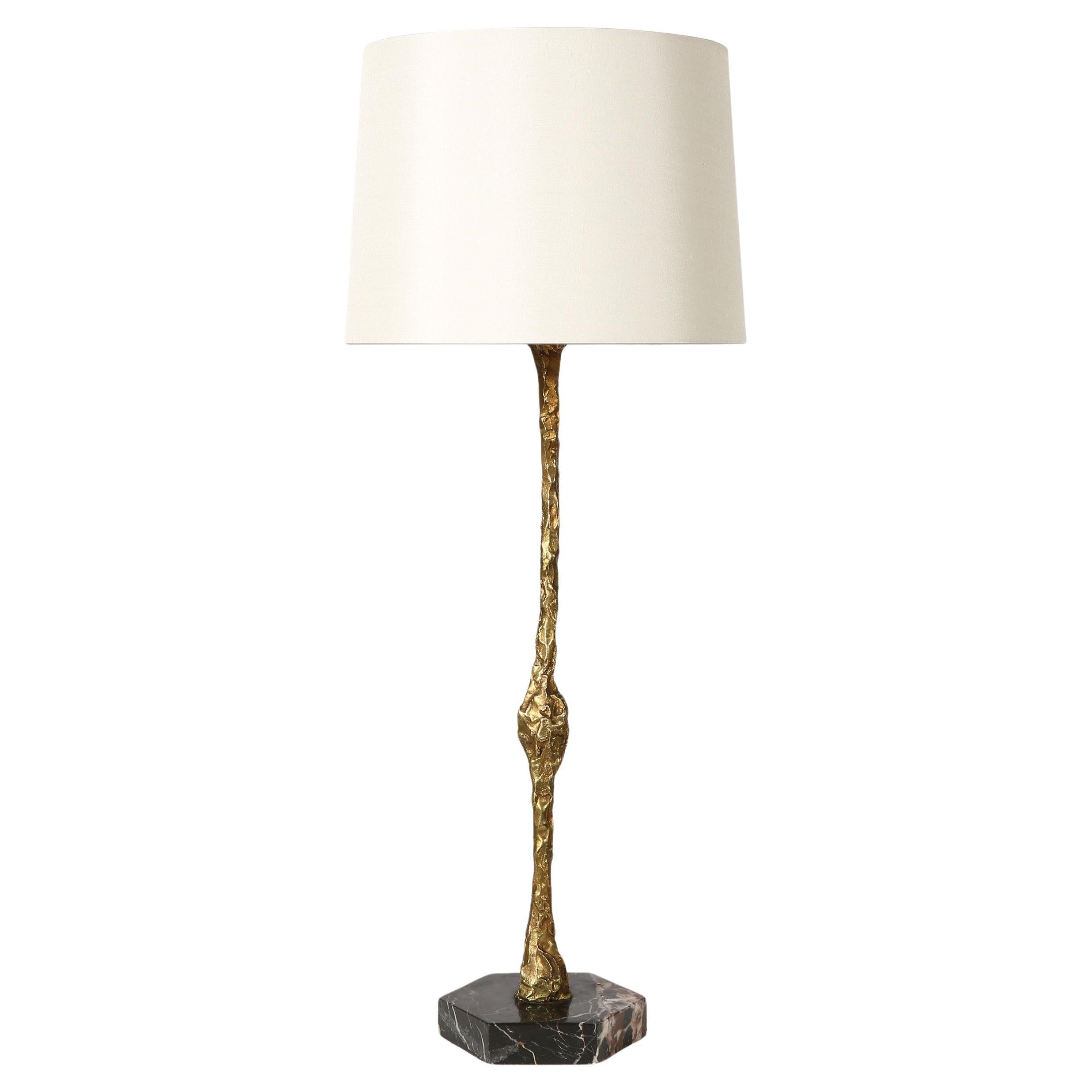 Lampe de table en bronze de style Giacometti des années 1960 en vente