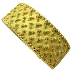 French 1960s Gold Tapestry Mesh Bracelet