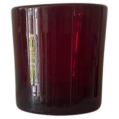 French 1960’s Heavy red glass vase