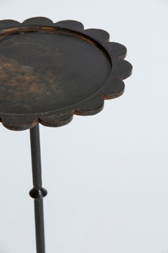 French 1960's Large Flower Shaped Metal Martini Table