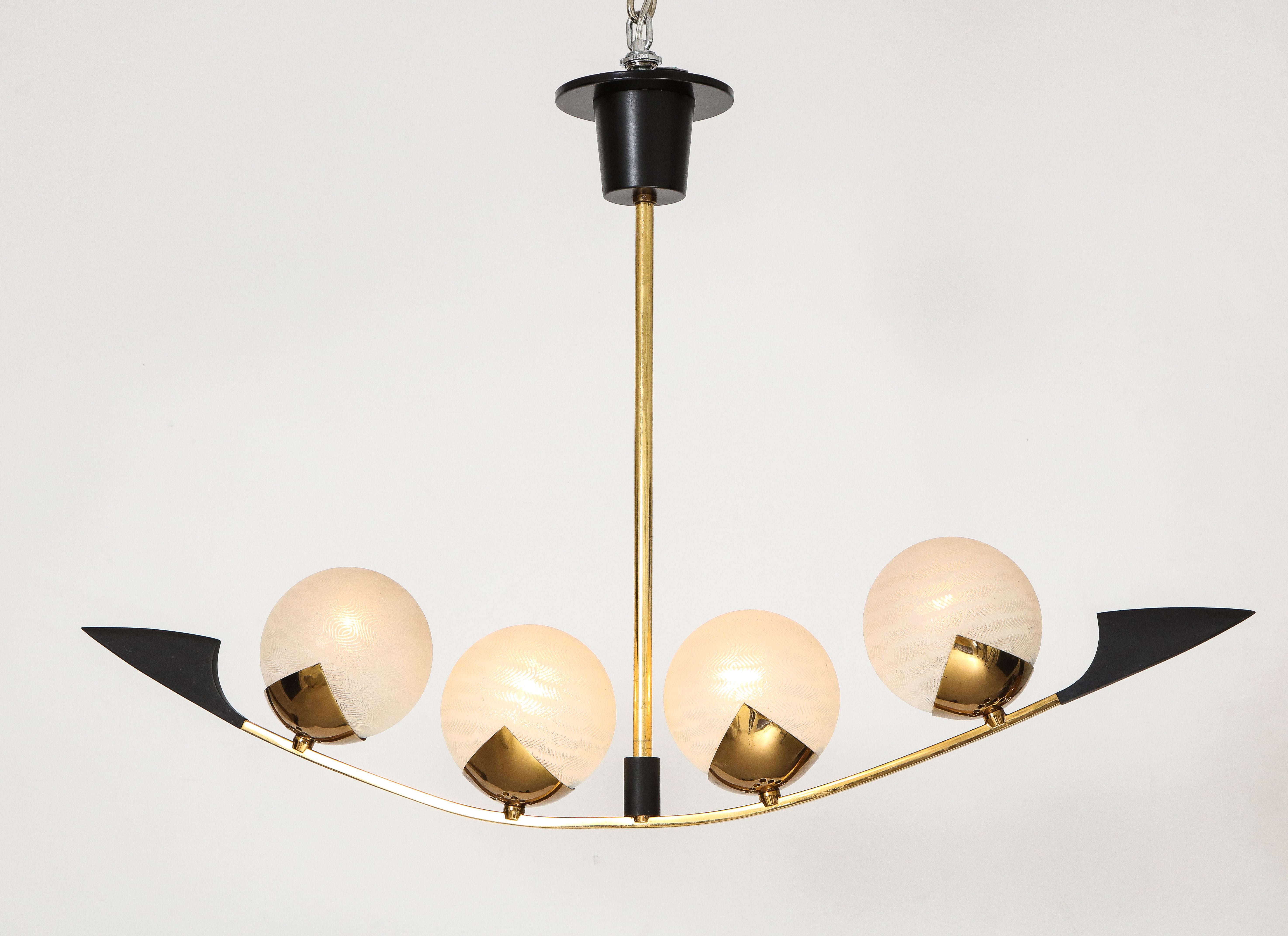 French 1960s Mid Century Lunel Chandelier 5