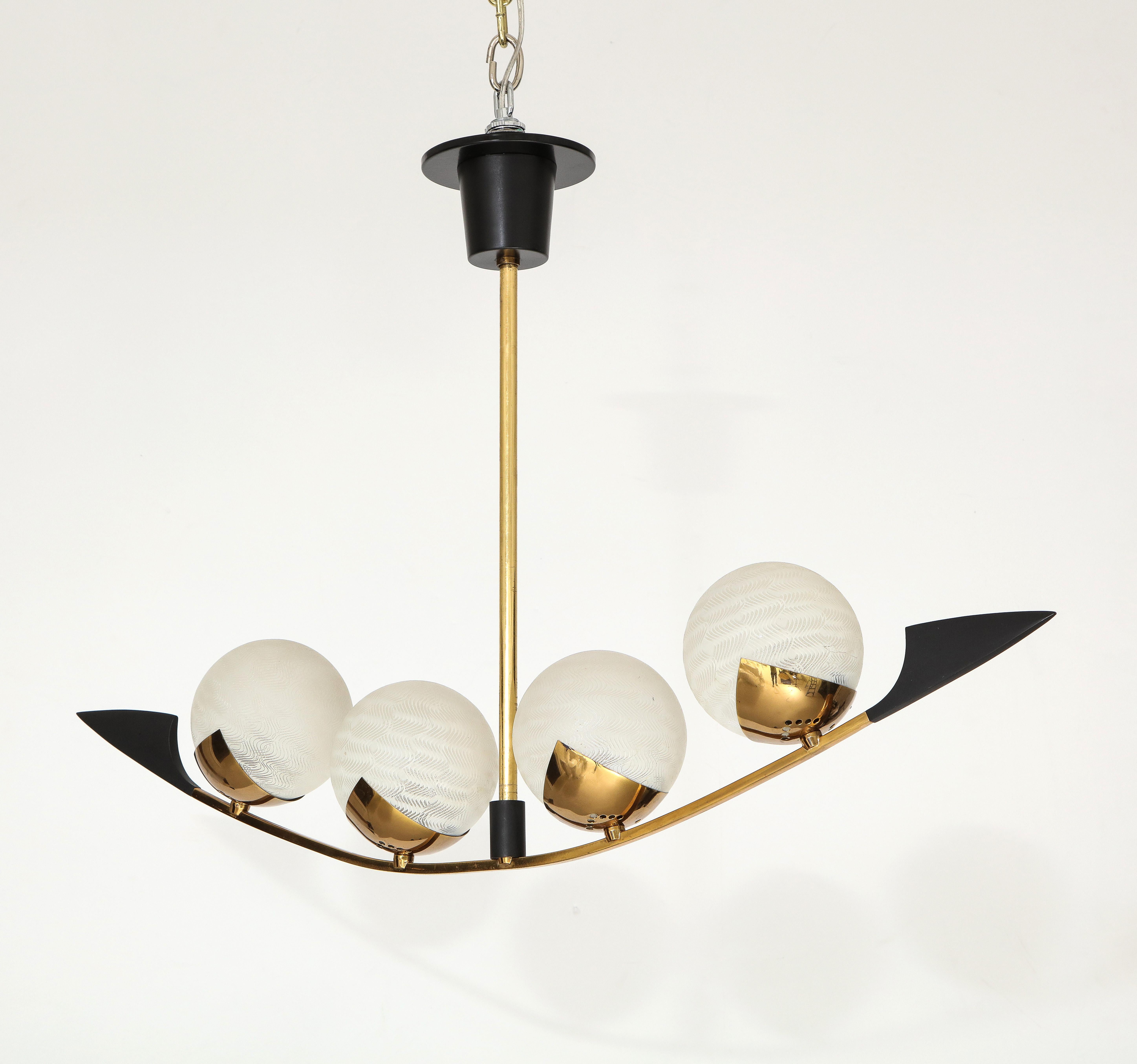 French 1960s Mid Century Lunel Chandelier 6