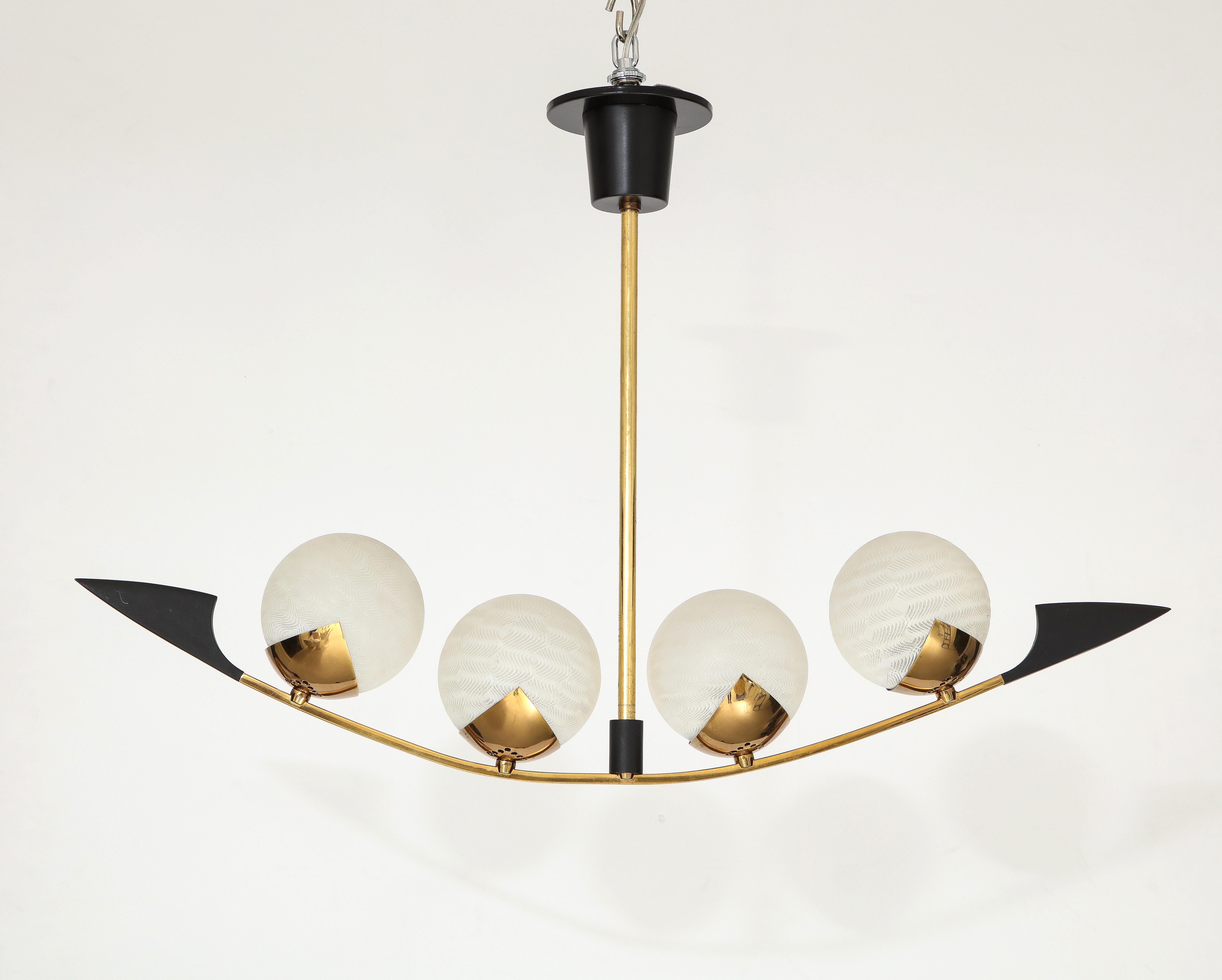 French 1960s Mid Century Lunel Chandelier 8