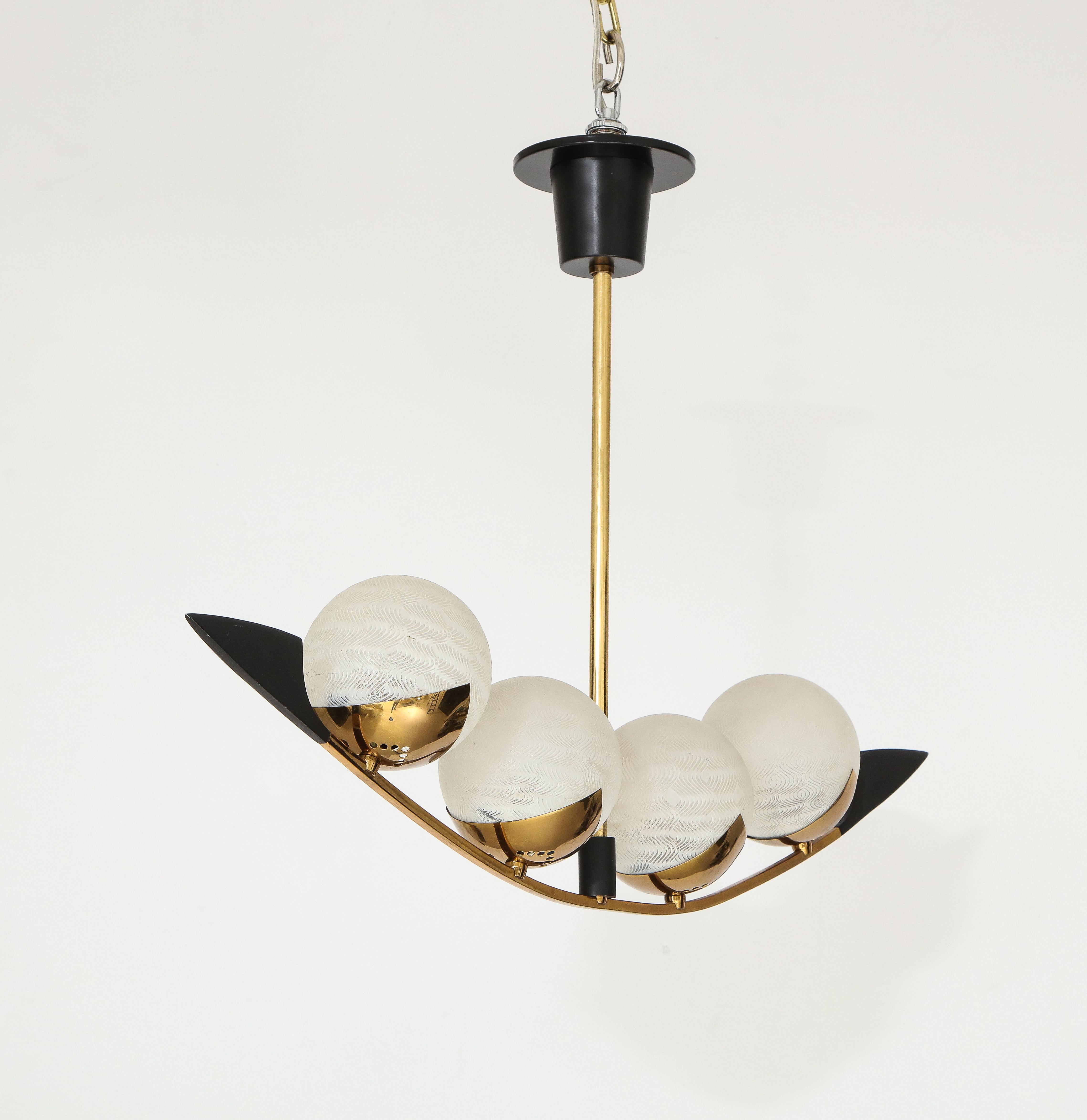 French 1960s Mid Century Lunel Chandelier 1