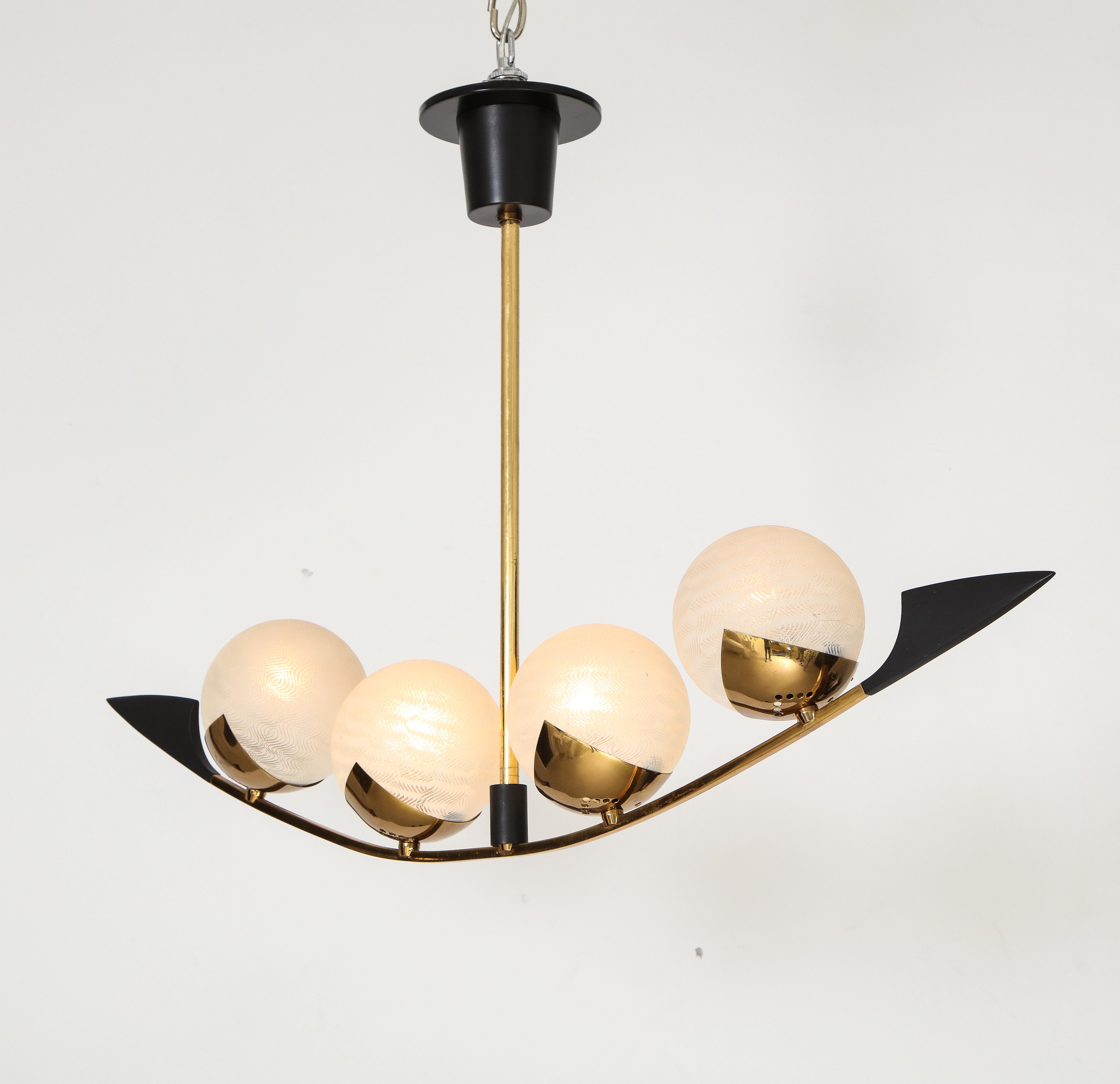 French 1960s Mid Century Lunel Chandelier 2