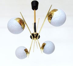 French 1960s Modernist Sputnik Ceiling Light by Maison Arlus