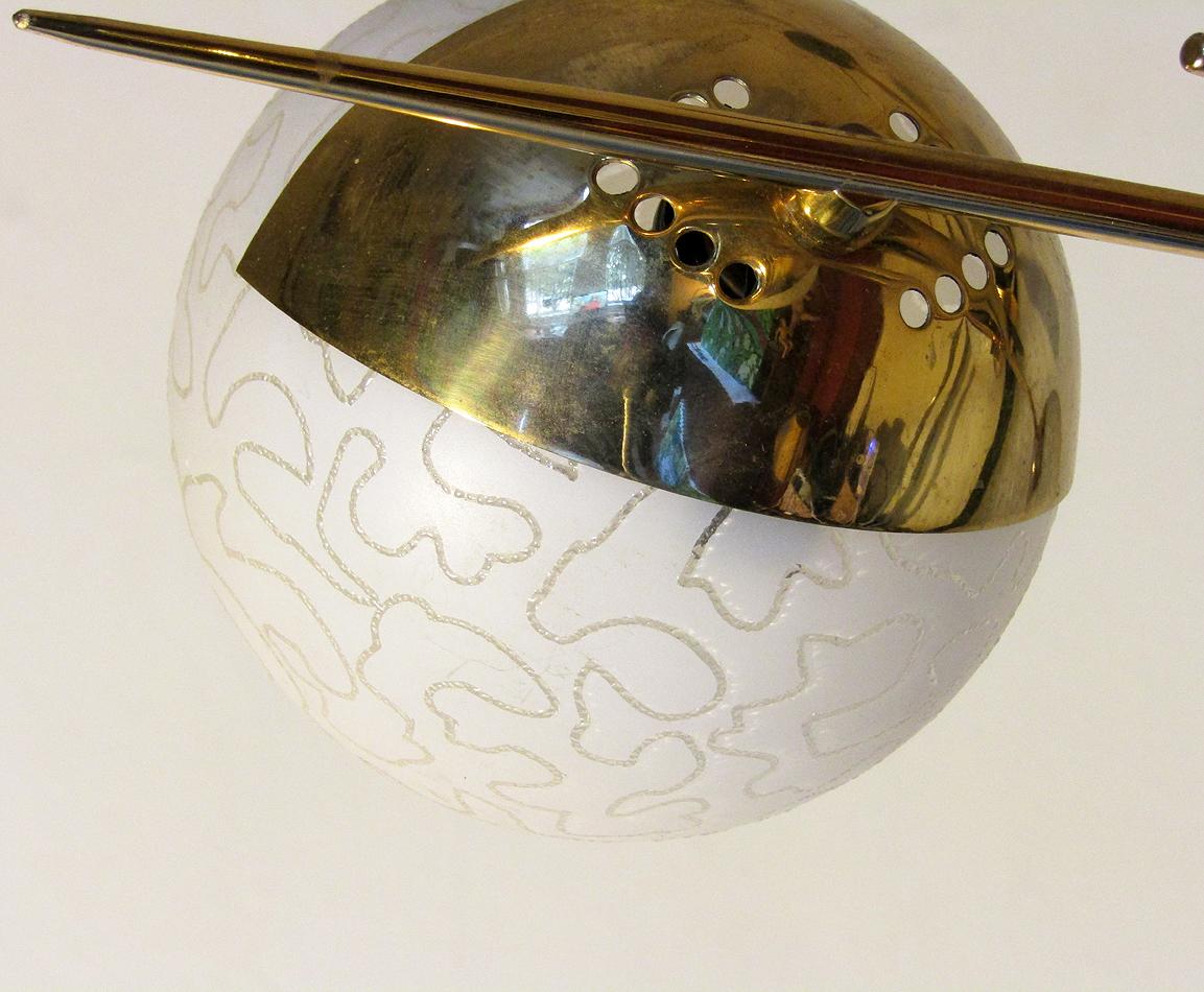 French 1960s Modernist Sputnik Ceiling Light by Maison Arlus 1