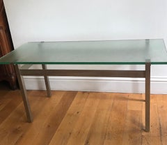 French 1960s Nickel and Glass Table
