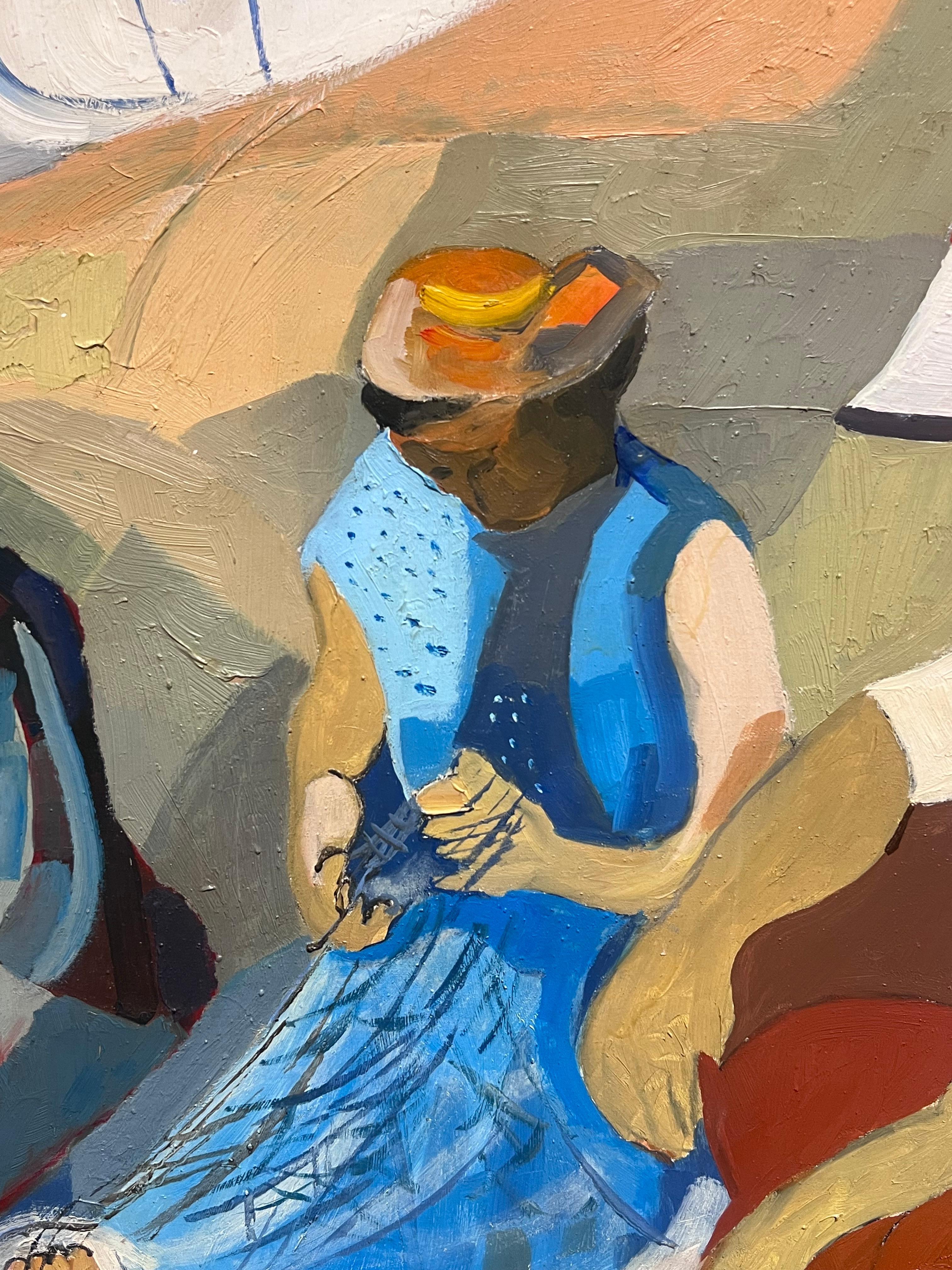 Tendiendo las redes, Marsella
Artista modernista francés, firmado y fechado en 1966
óleo sobre tabla, enmarcado
enmarcado: 23,5 x 30 pulgadas
tablero: 21 x 29 pulgadas
Procedencia: colección privada, Francia
Estado: muy buen estado

Para más