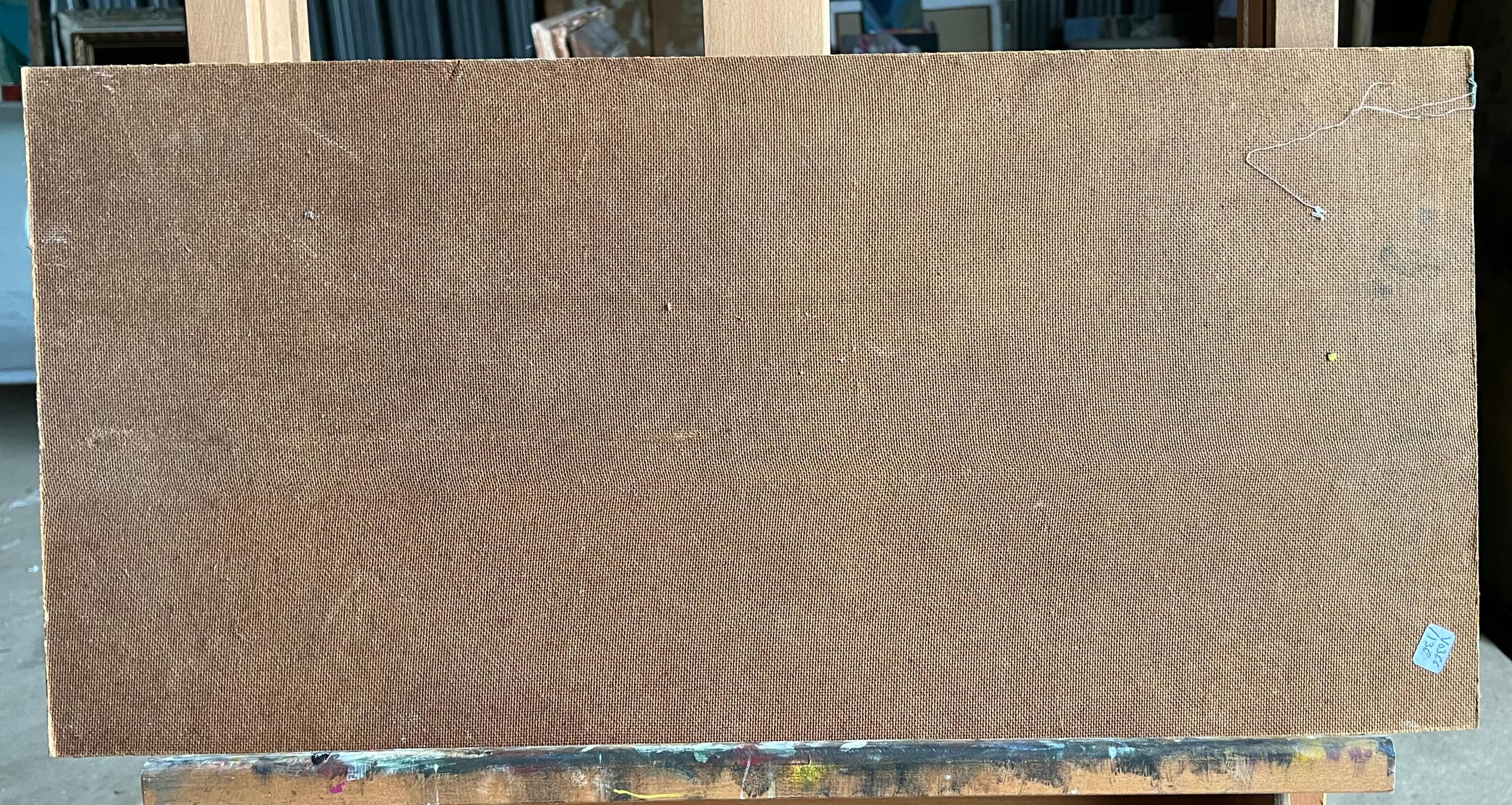 Lebendige abstrakte Französisch Öl florale Komposition texturiert Impasto Technik 3