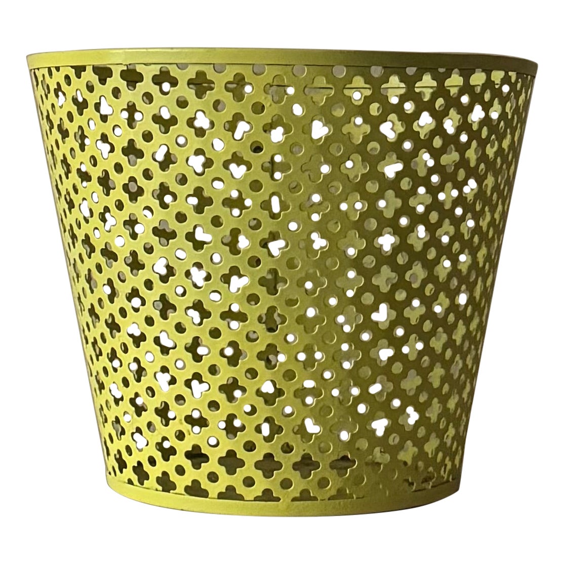 French 1960’s pierced metal planter manner of Mategot