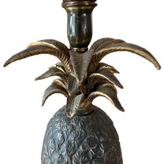 French 1960s Brass Pineapple Decorative Table Lamp