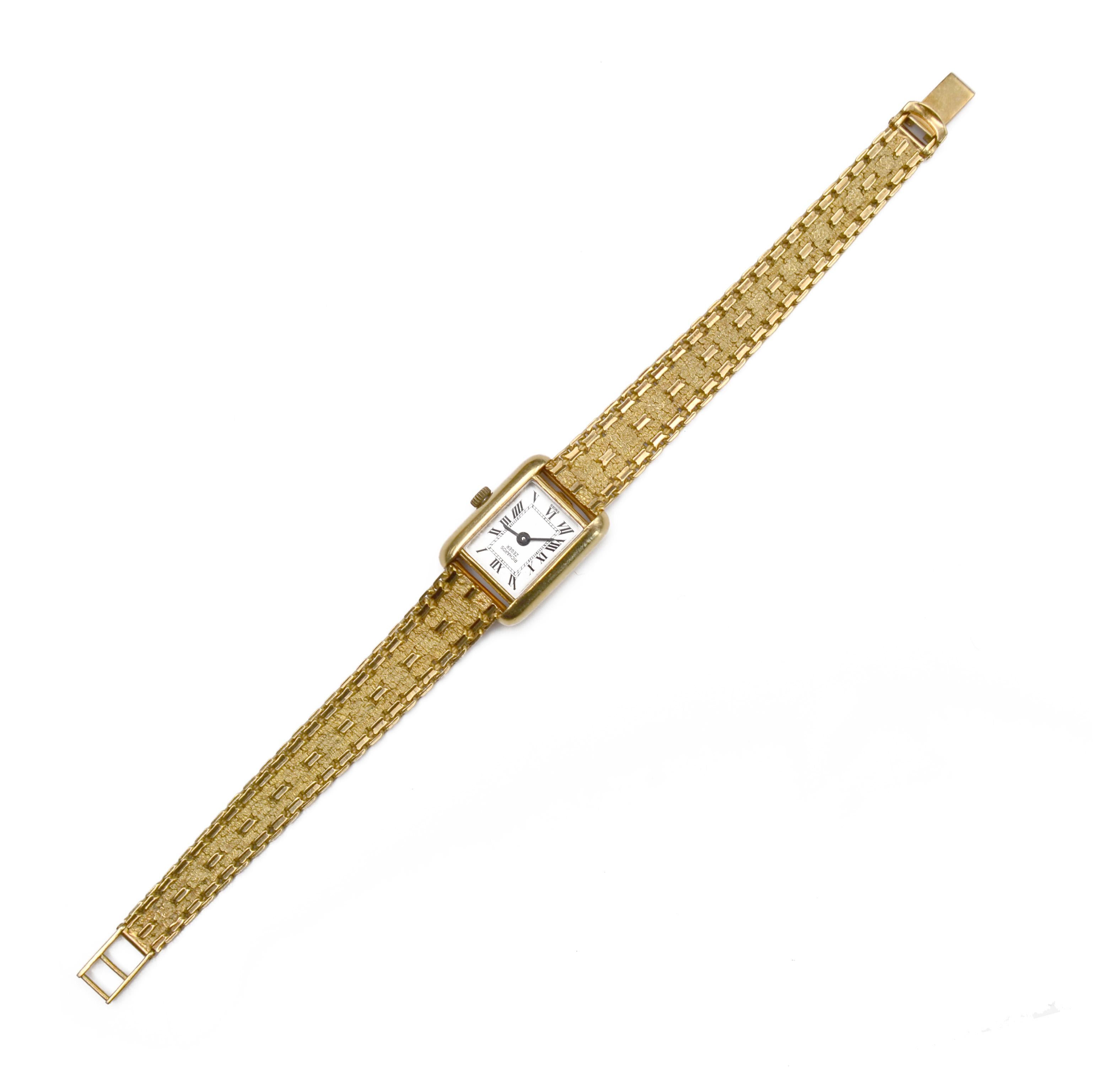 Richards Zeger Montre française pour femme en or jaune 18 carats, années 1960 2
