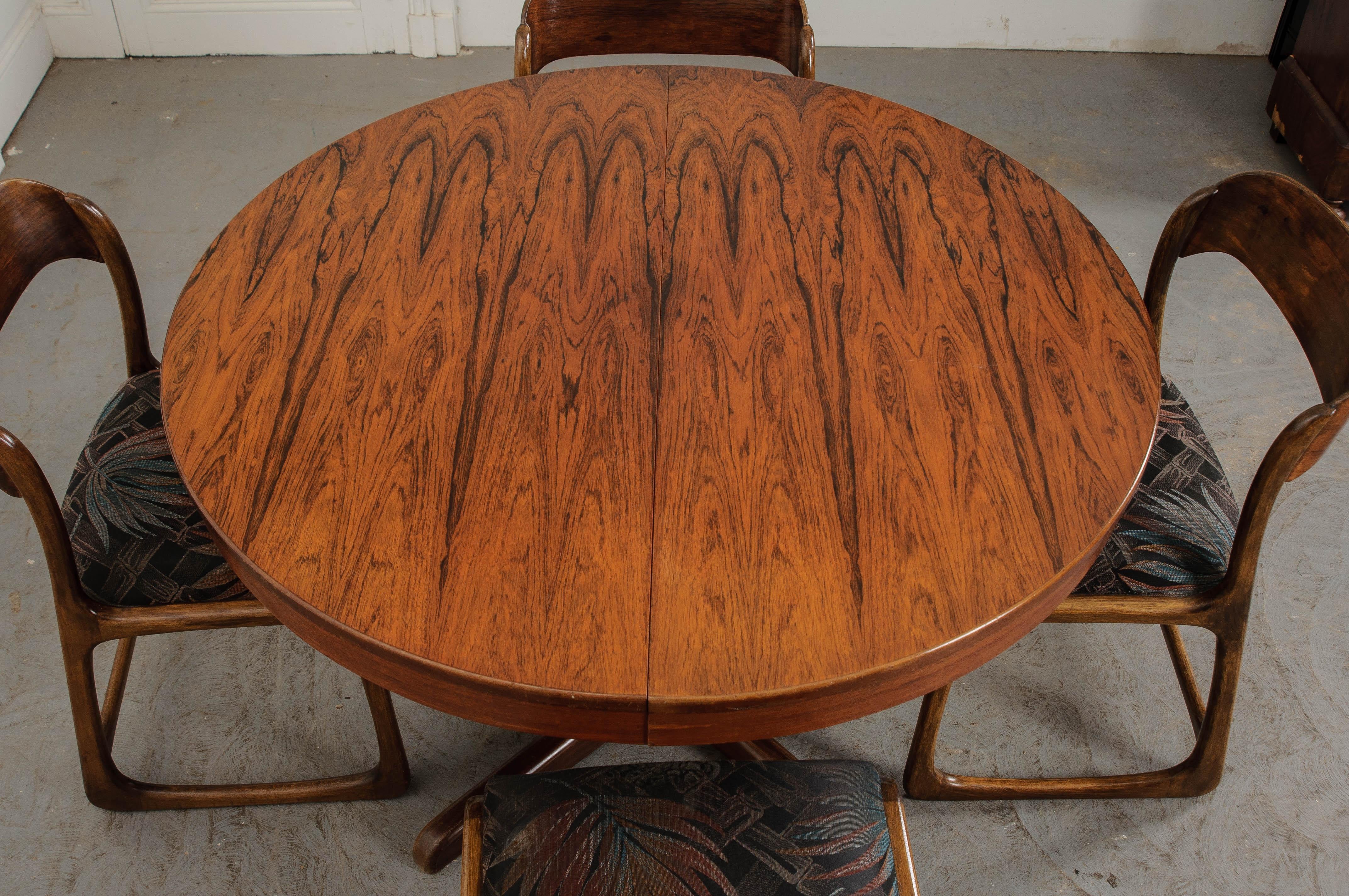 French 1960s Scandinavian Modern Rosewood Dining Suite 10