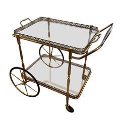 French 1960s Small Bar Cart With Lift Off Tray