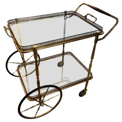 Retro French 1960s Small Bar Cart With Lift Off Tray