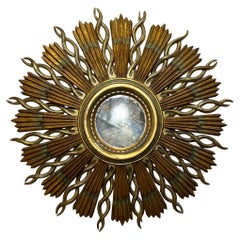 Französisch, 1960er Jahre, Sunburst-Spiegel