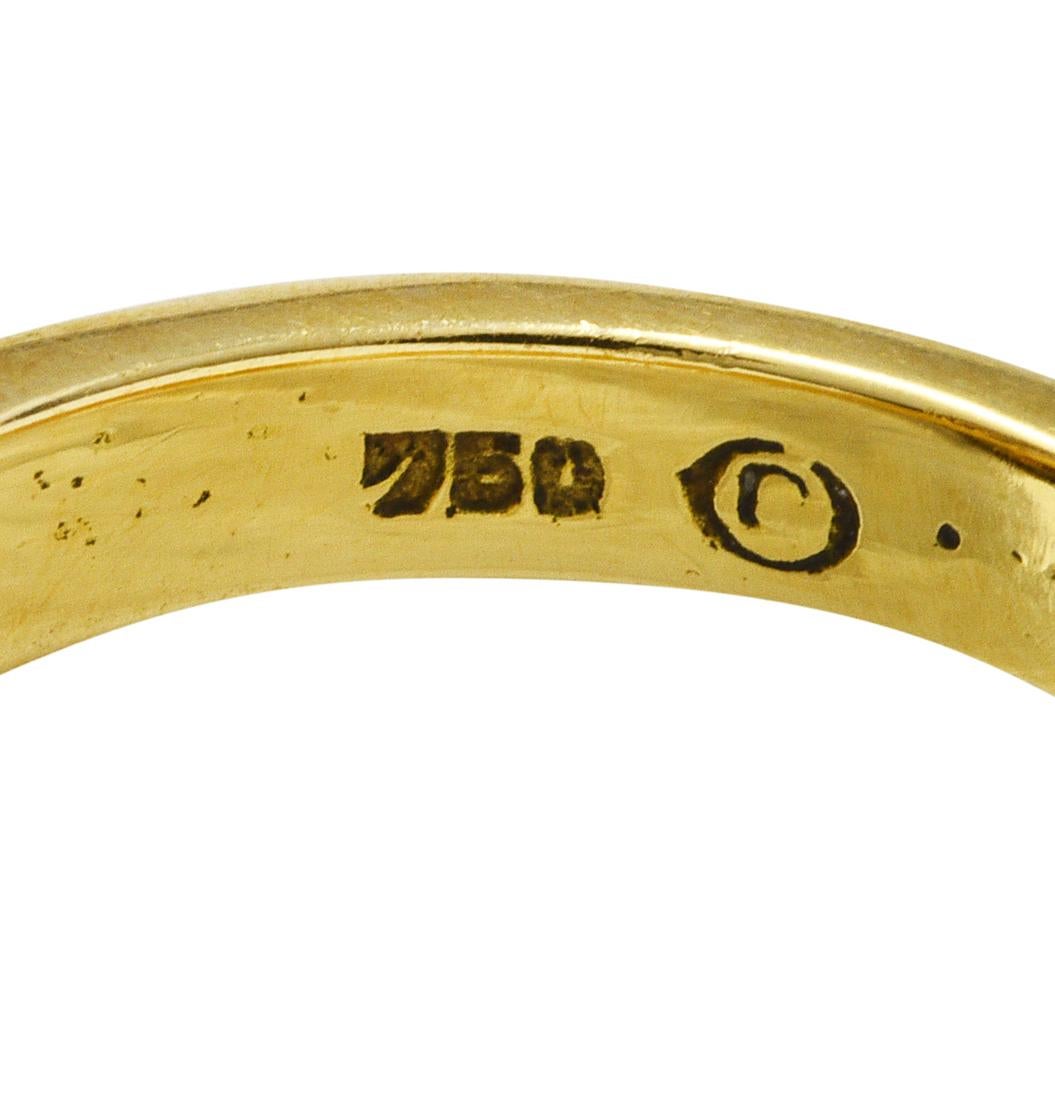 French 1960's Vintage 18 Karat Yellow Gold Fidget Spinner Ring 3