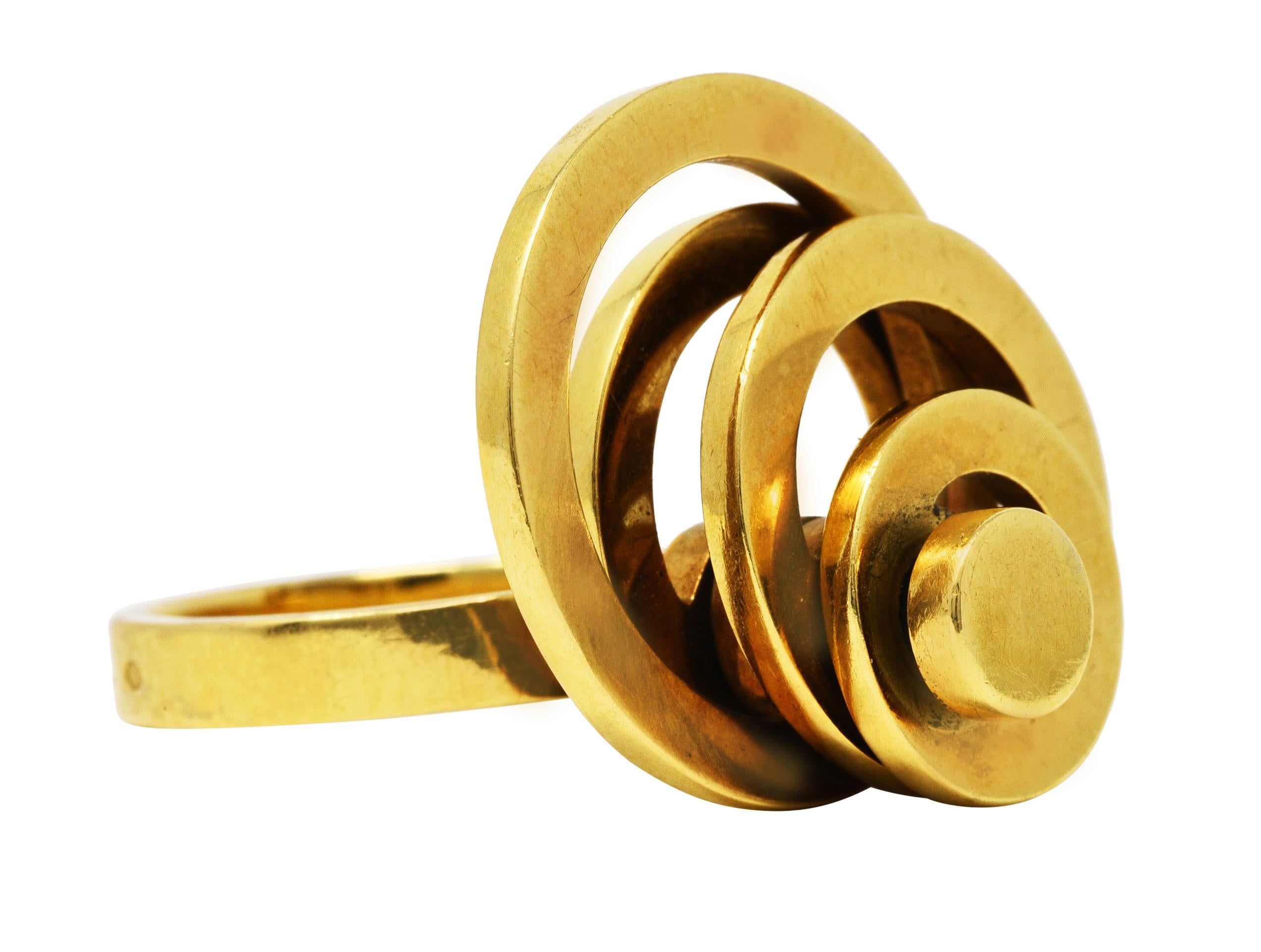 white gold fidget spinner ring