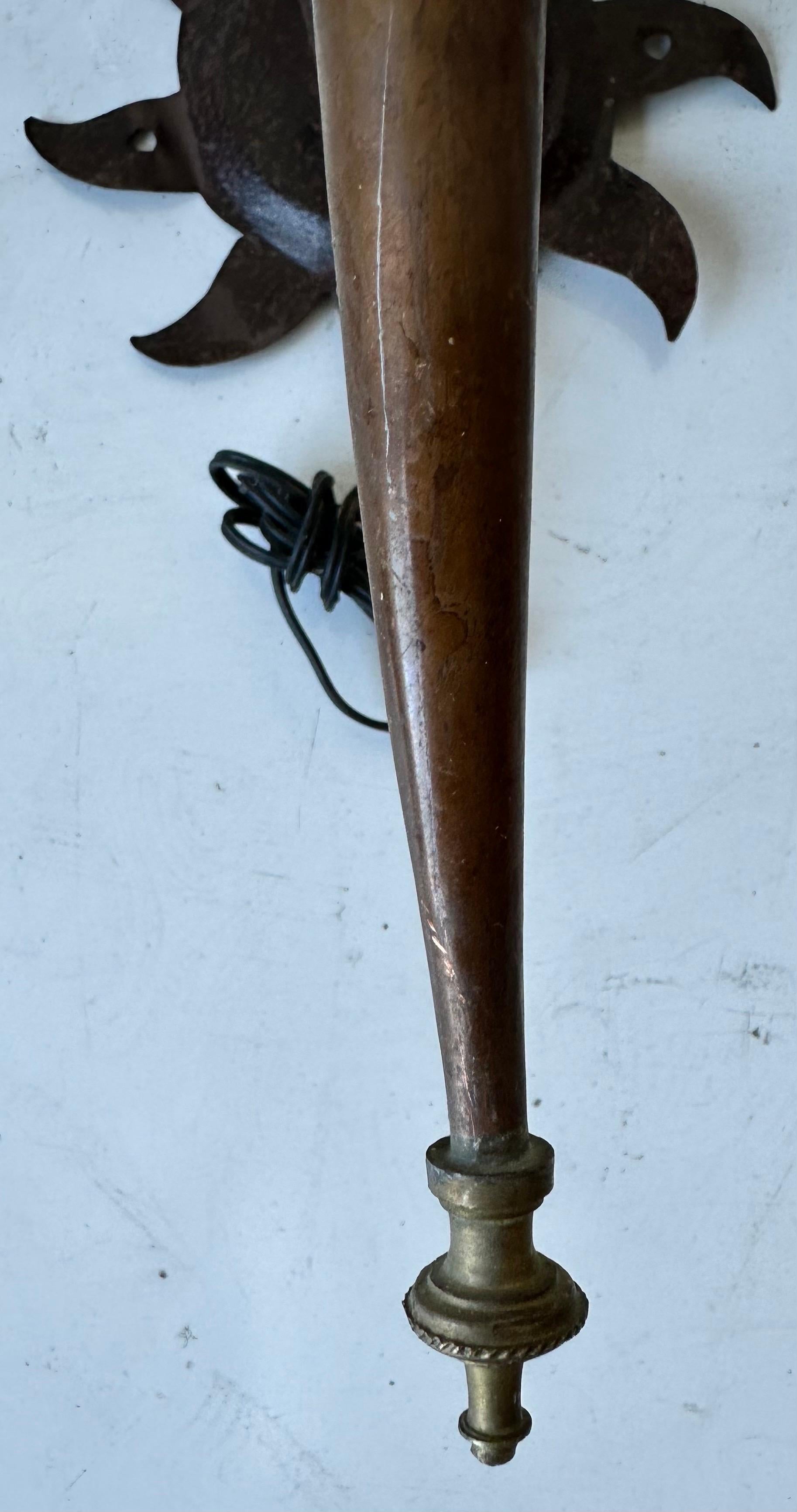 French 1960’s  Wrought Iron Torchieres For Sale 4
