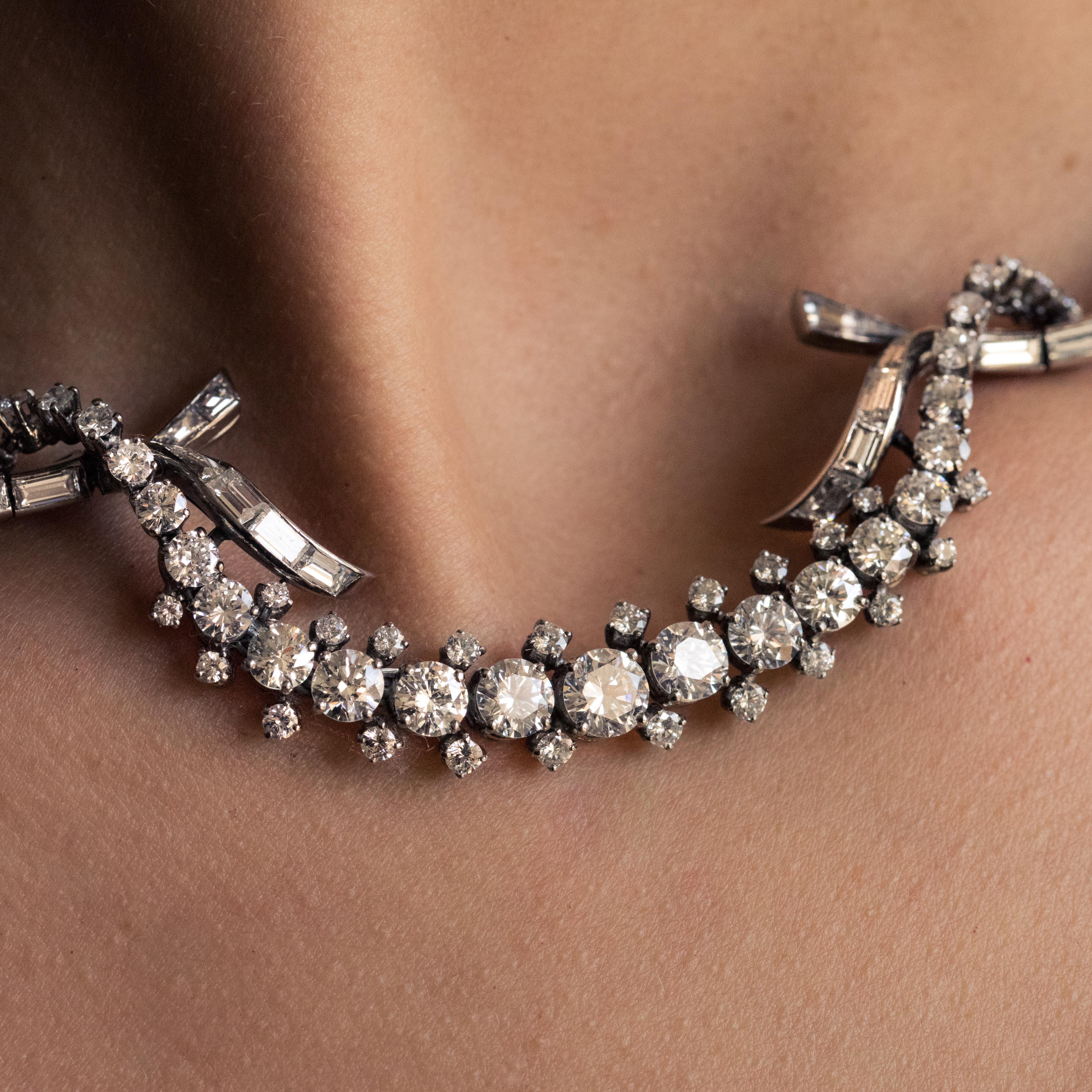 Mauboussin Halskette aus Platin mit 15 Karat Diamanten aus 18 Karat Weigold im Angebot 6